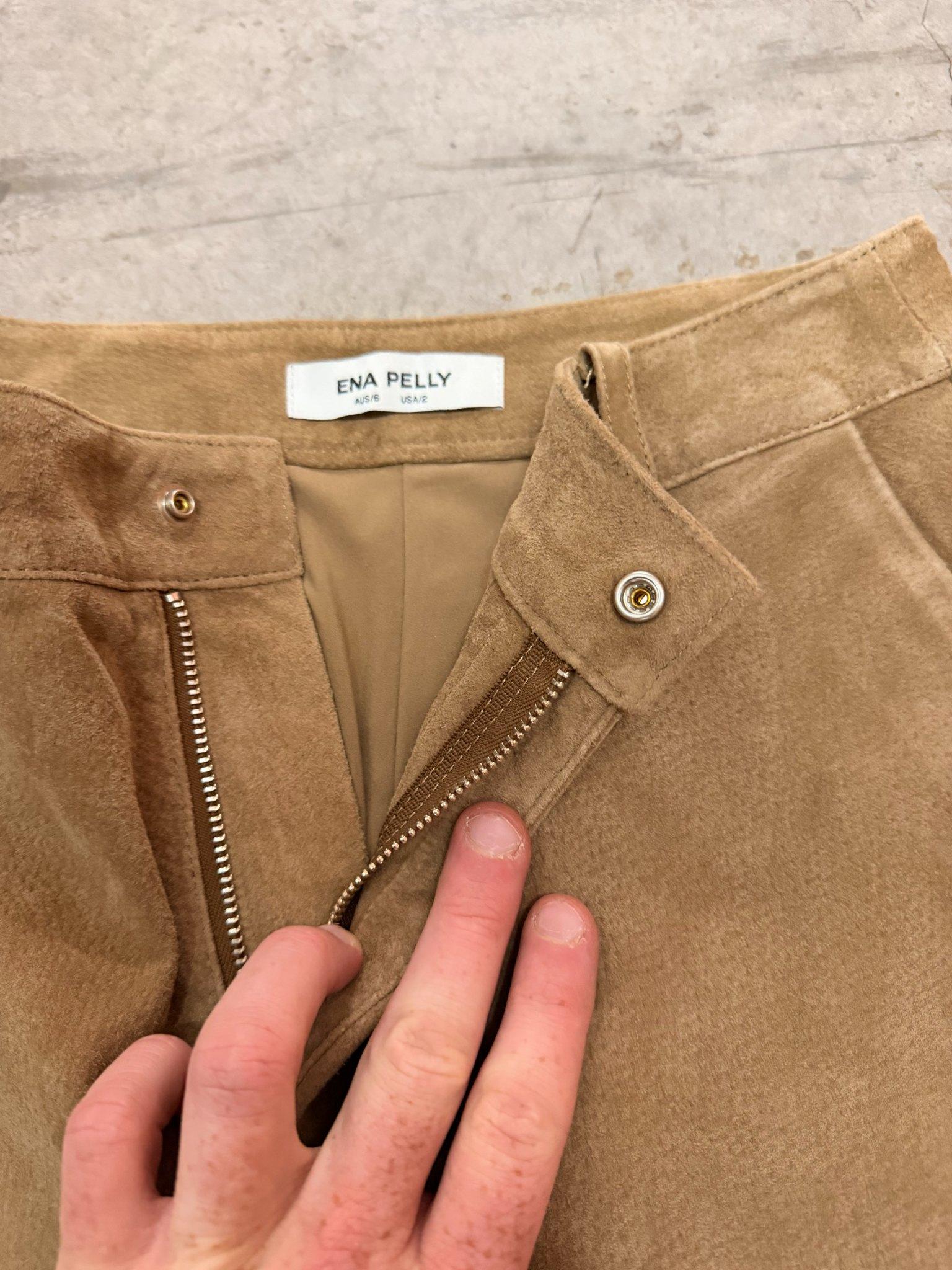Ena Pelly Tan Suede Shorts - size 6 thumbnail 8