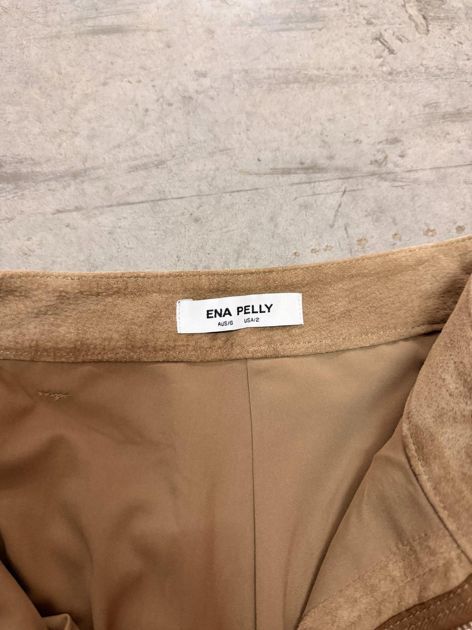 Ena Pelly Tan Suede Shorts - size 6 thumbnail 7