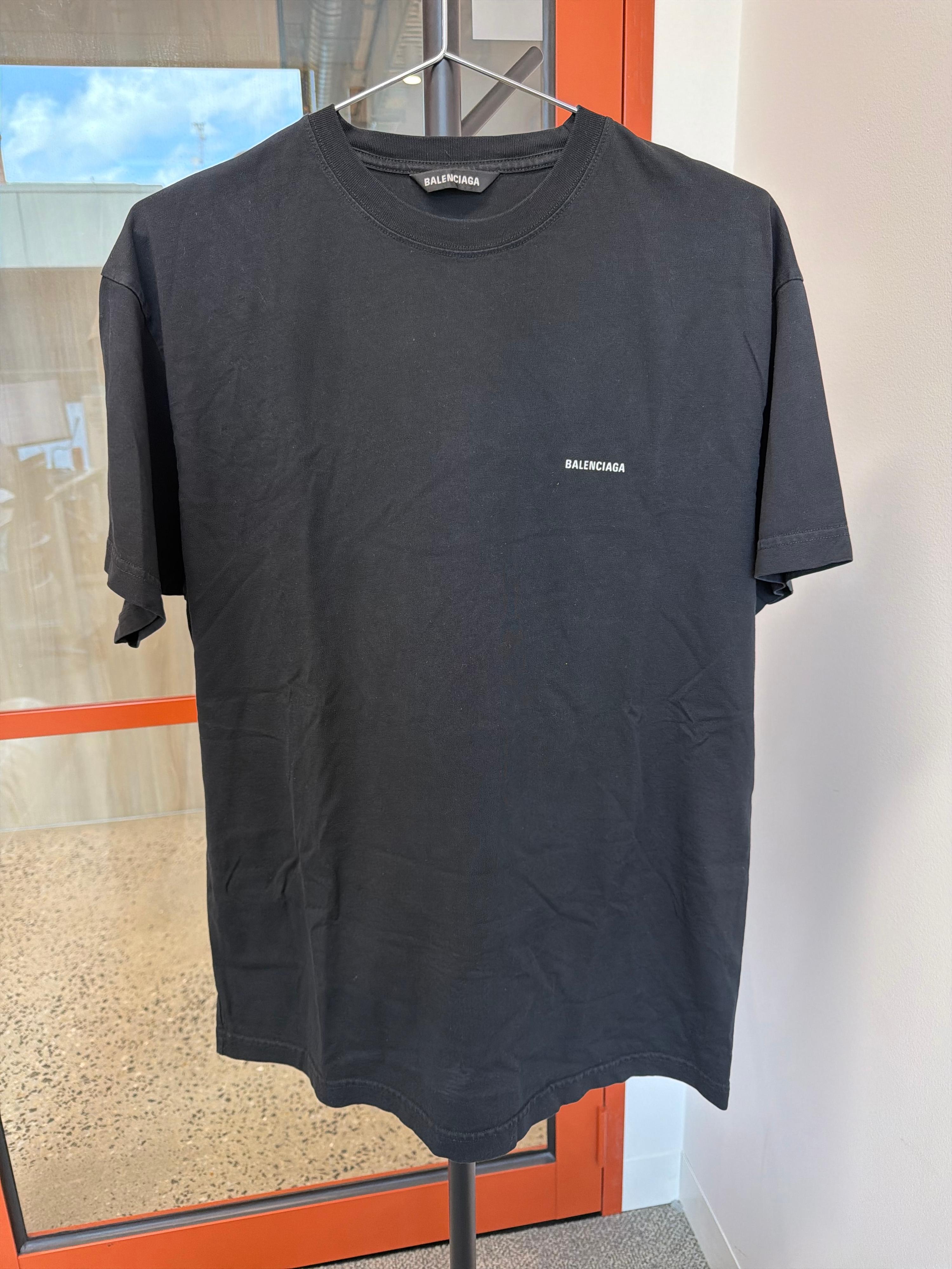 Balenciaga Black Logo T-Shirt (Size M) thumbnail 9