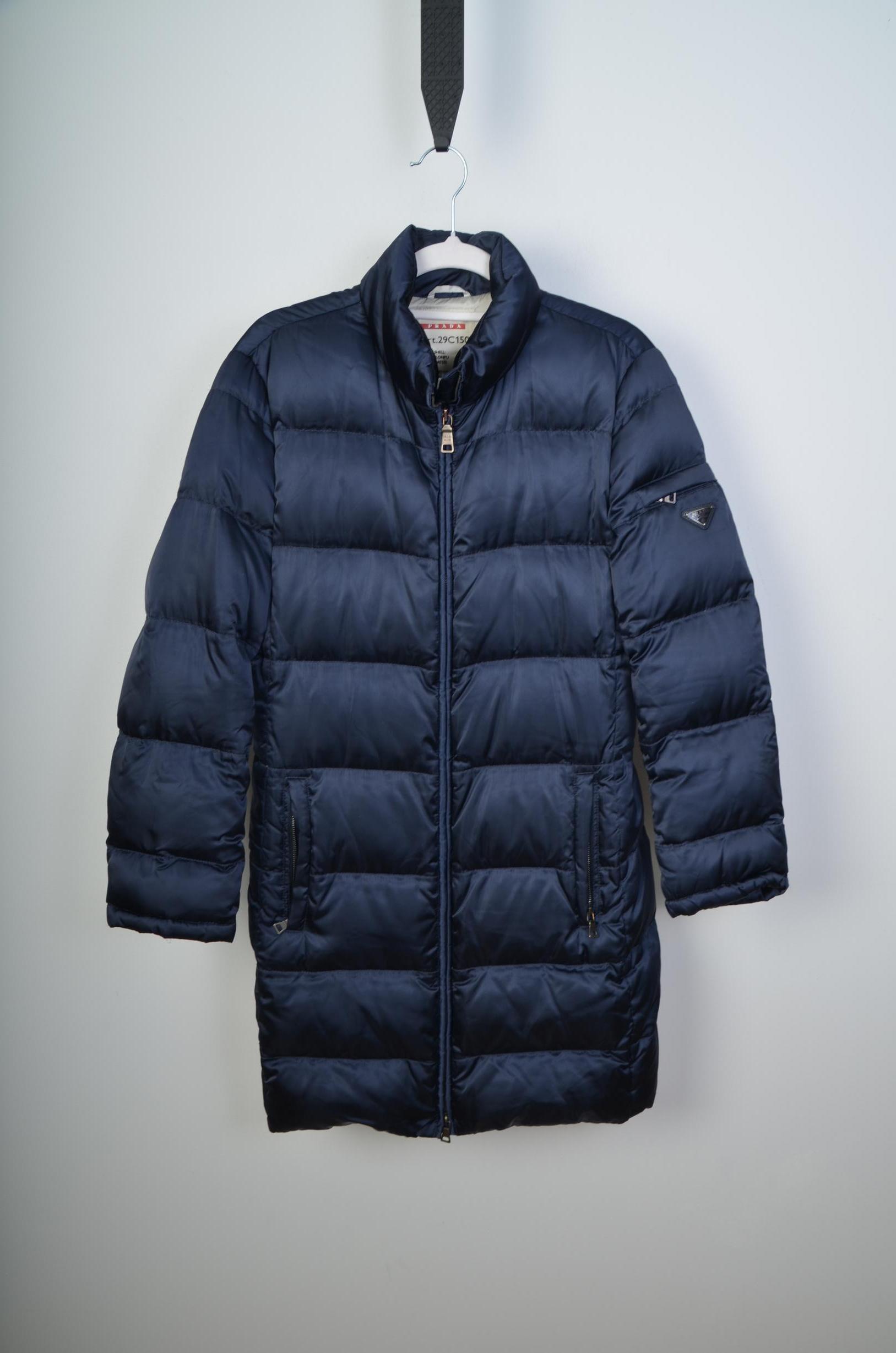 Prada Navy Blue Puffer Jackets