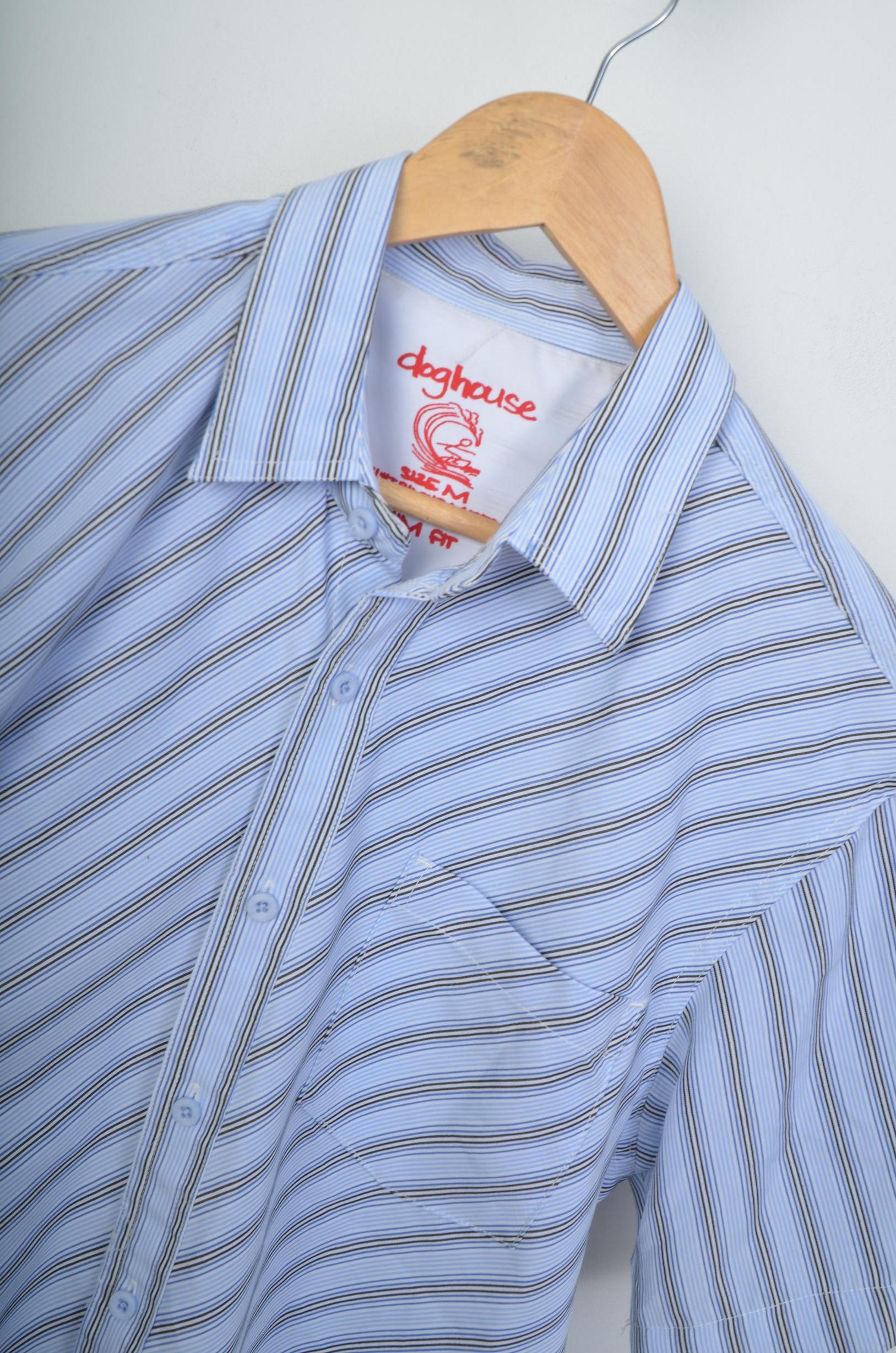 Doghouse Mens Blue Dress Shirt thumbnail 5