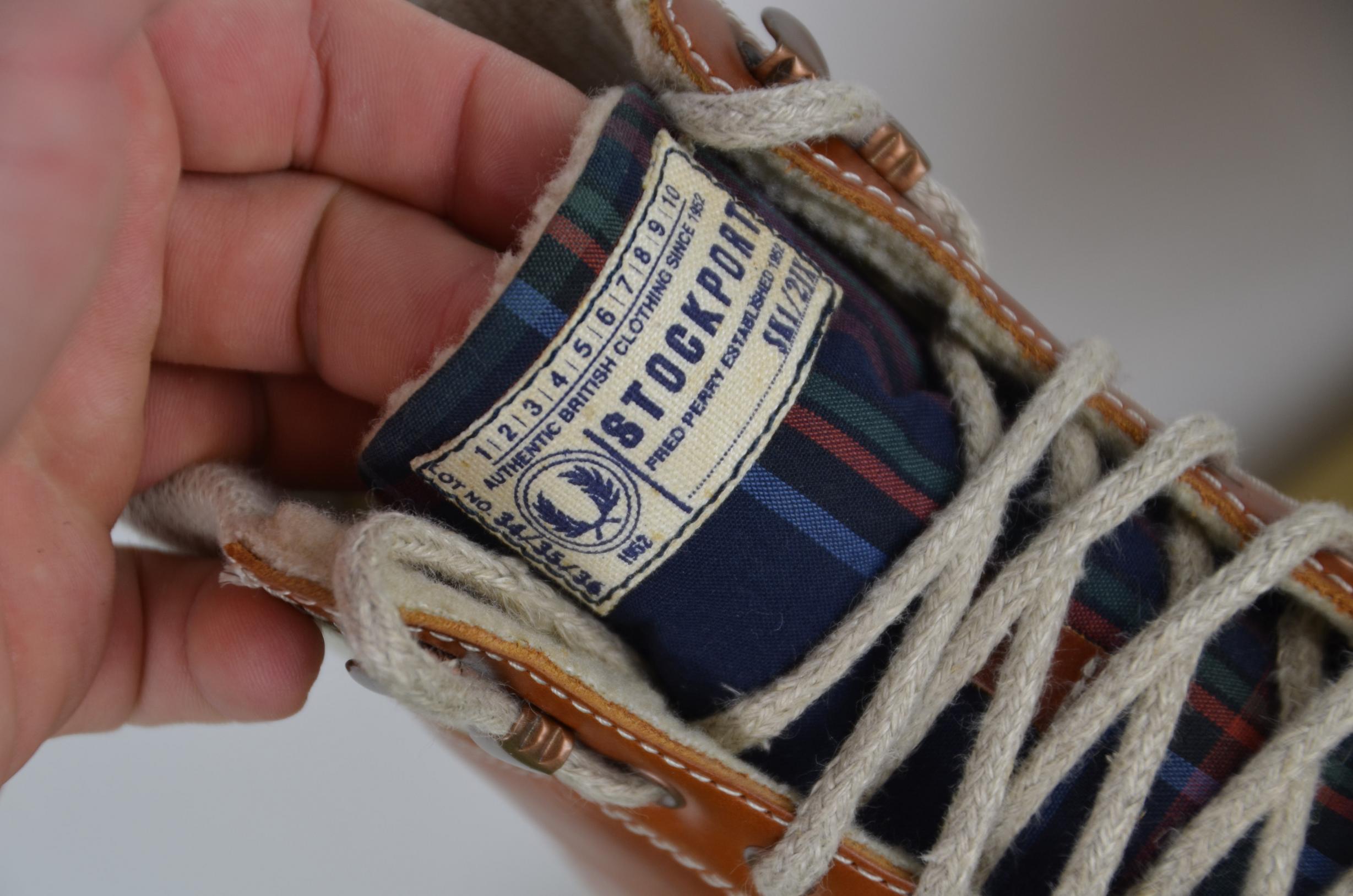 Fred Perry Dead Stock Oiled Leather Sneakers thumbnail 3