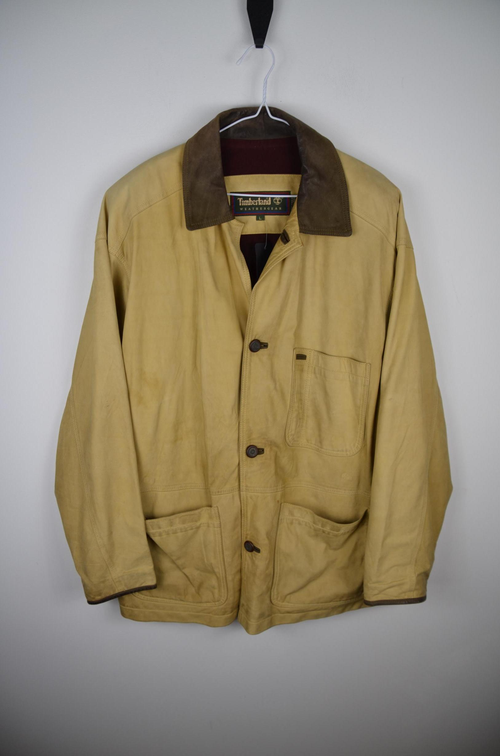 Timberland Mens Leather Field Jacket