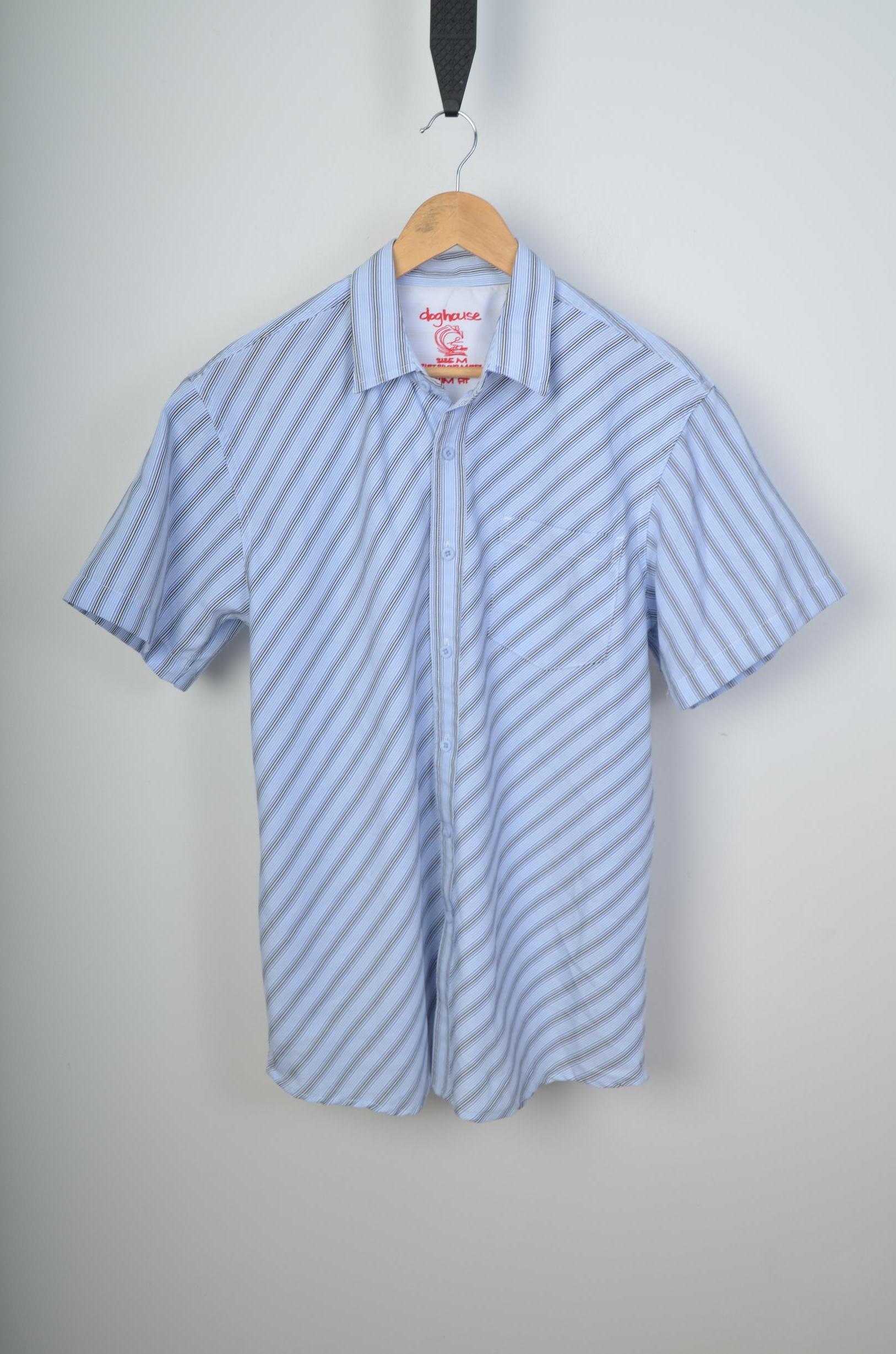 Doghouse Mens Blue Dress Shirt