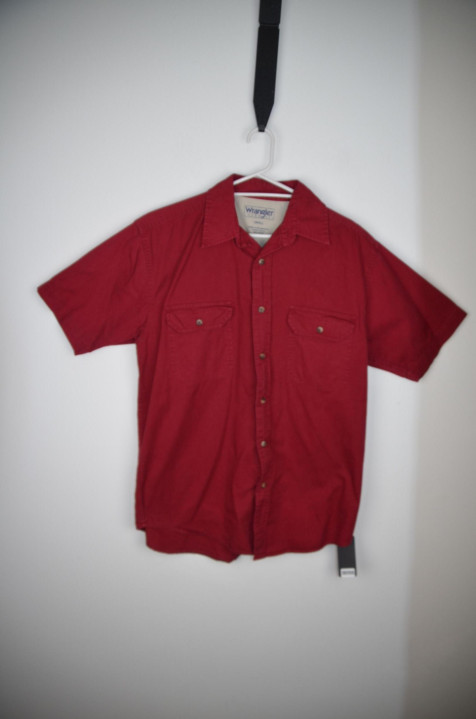 Wrangler Mens Red Casual Shirts