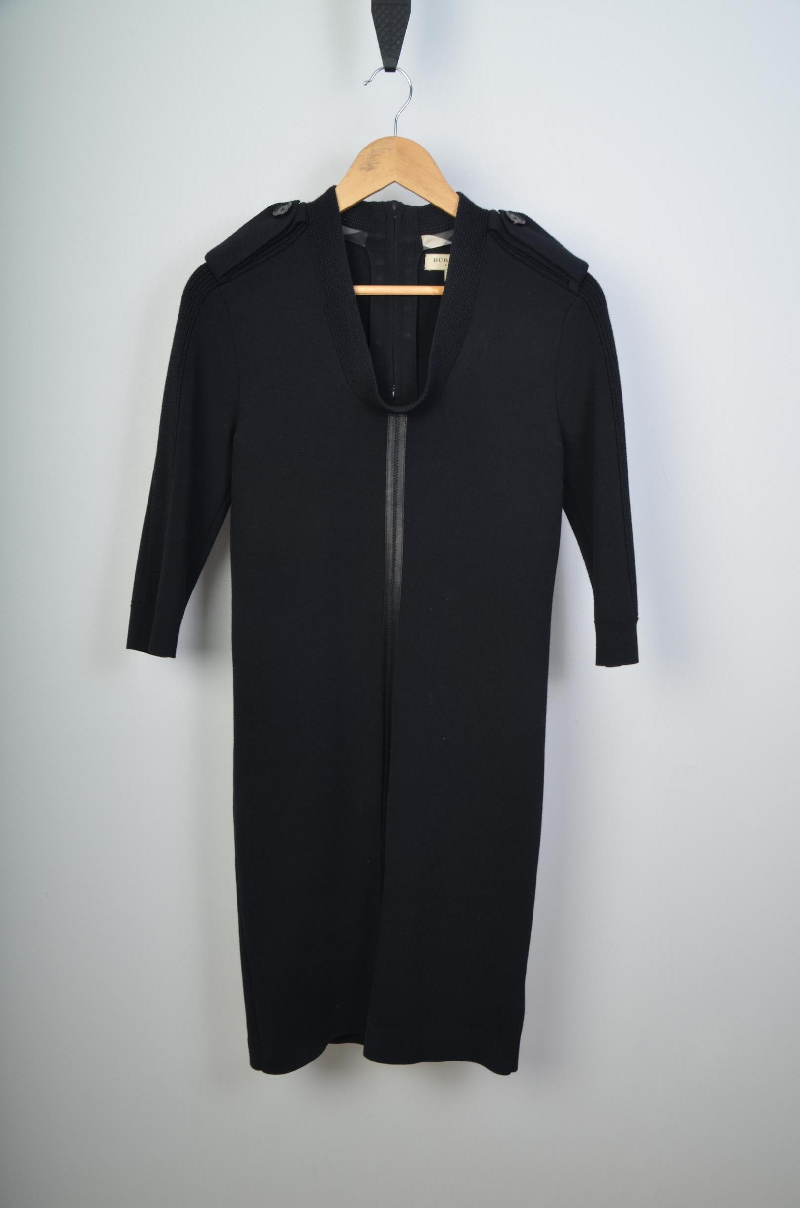 Burberry Womens Black Midi Dress
