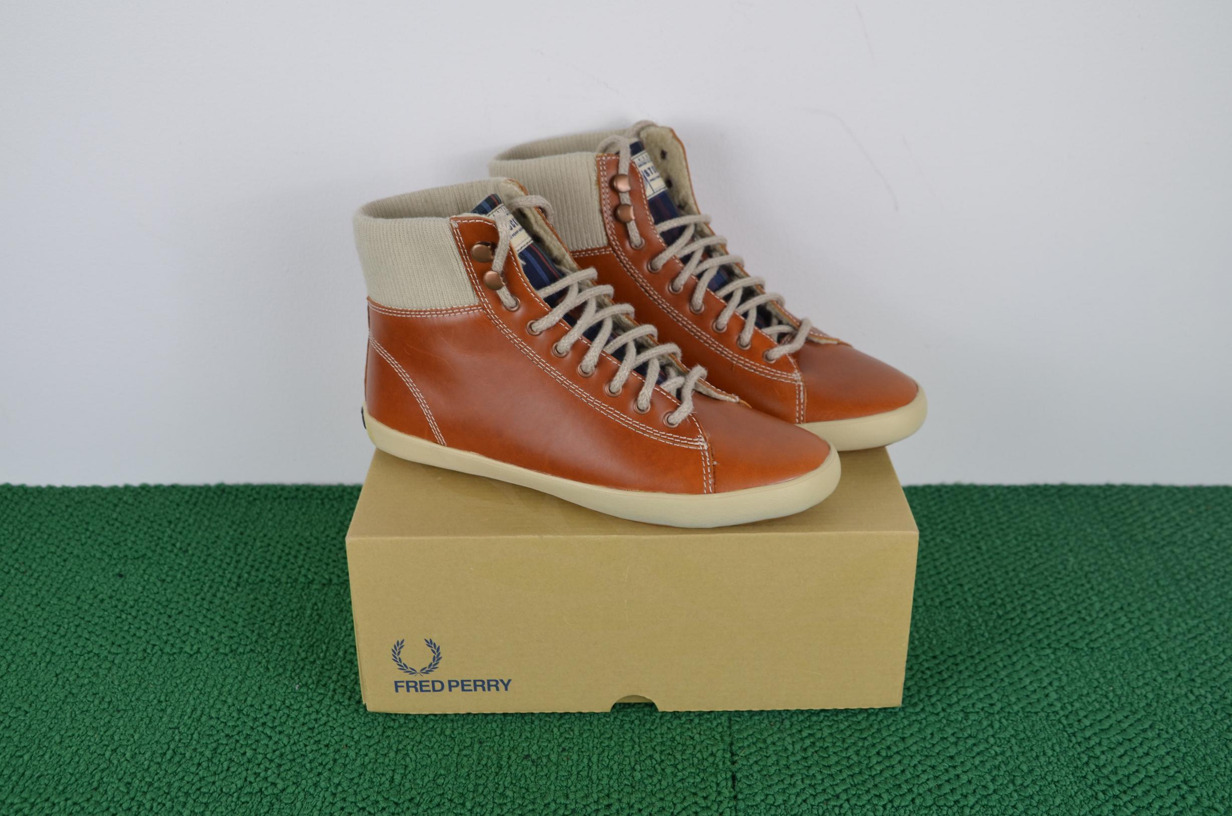 Fred Perry Dead Stock Oiled Leather Sneakers