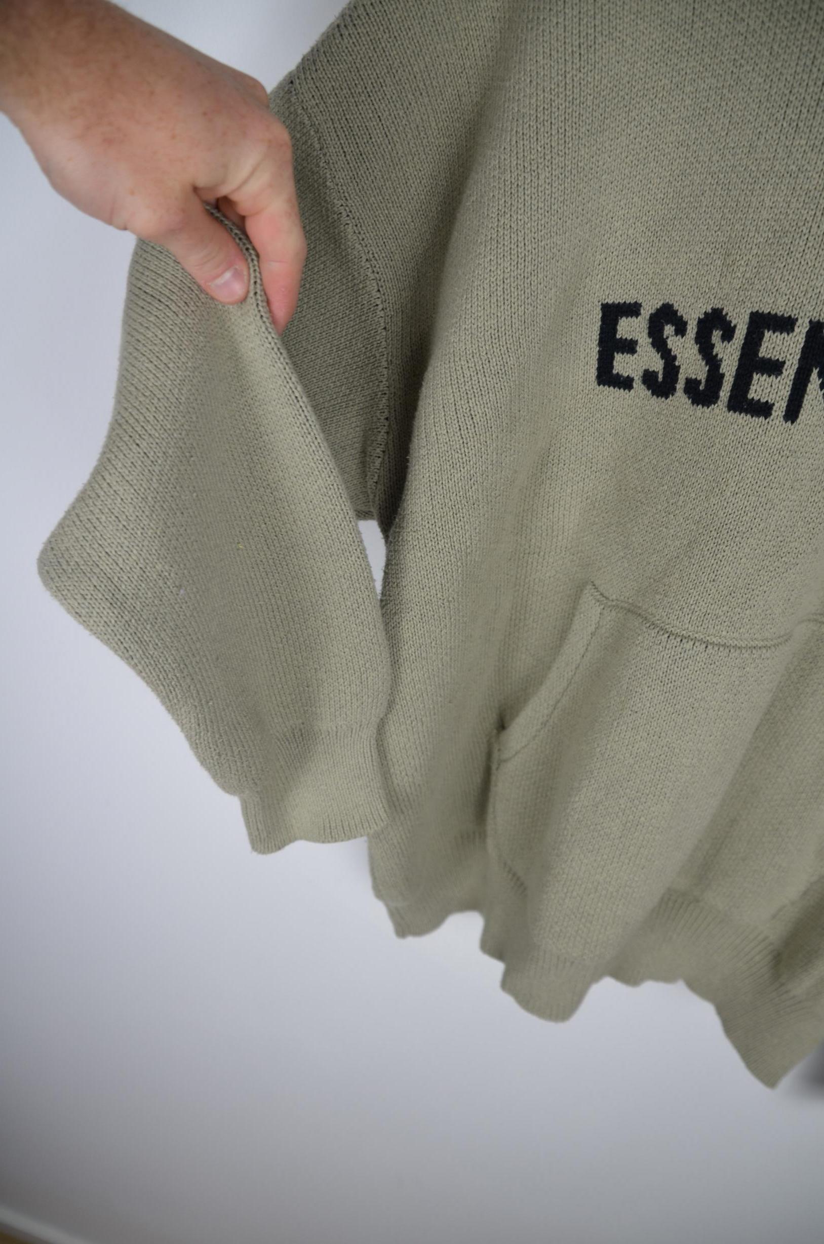 Essentials Fear of God Beige Green Hoodie thumbnail 4