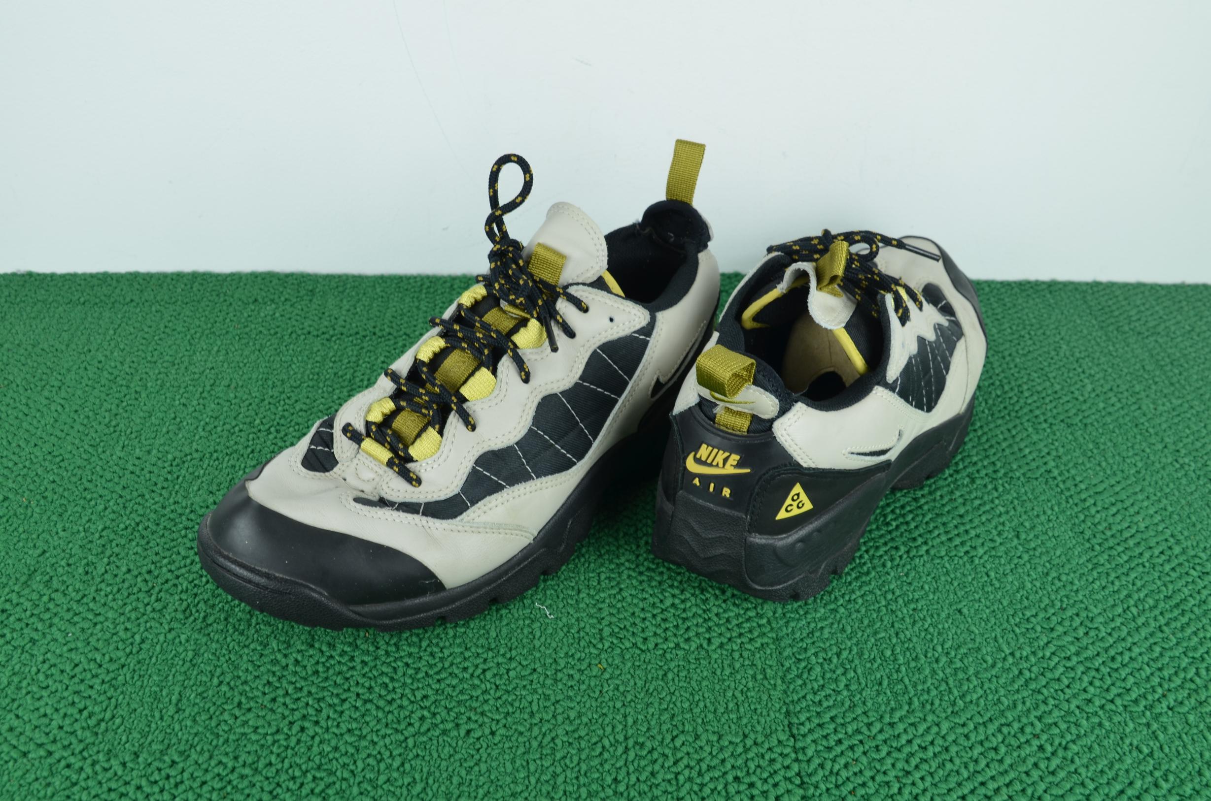 Nike ACG Air Mada Black and Celery Light Bone Sneakers