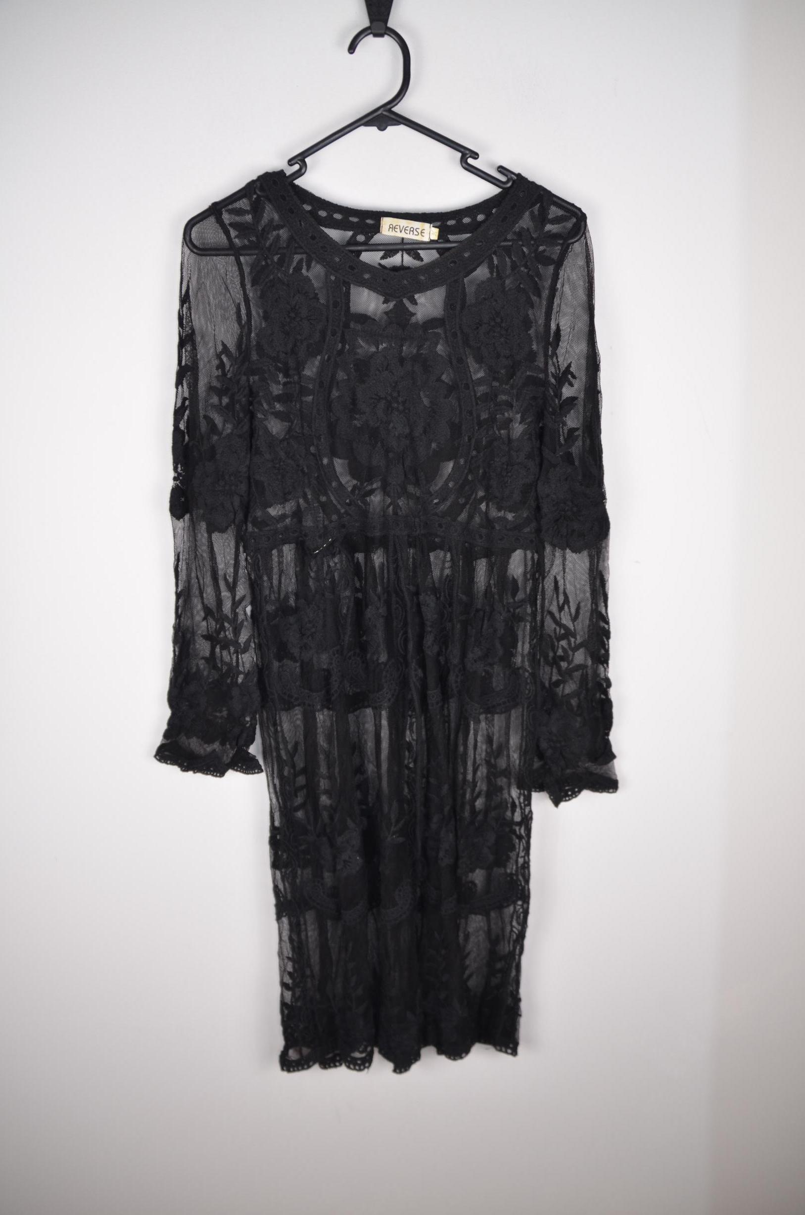 Reverse Womens Black Lace Dress