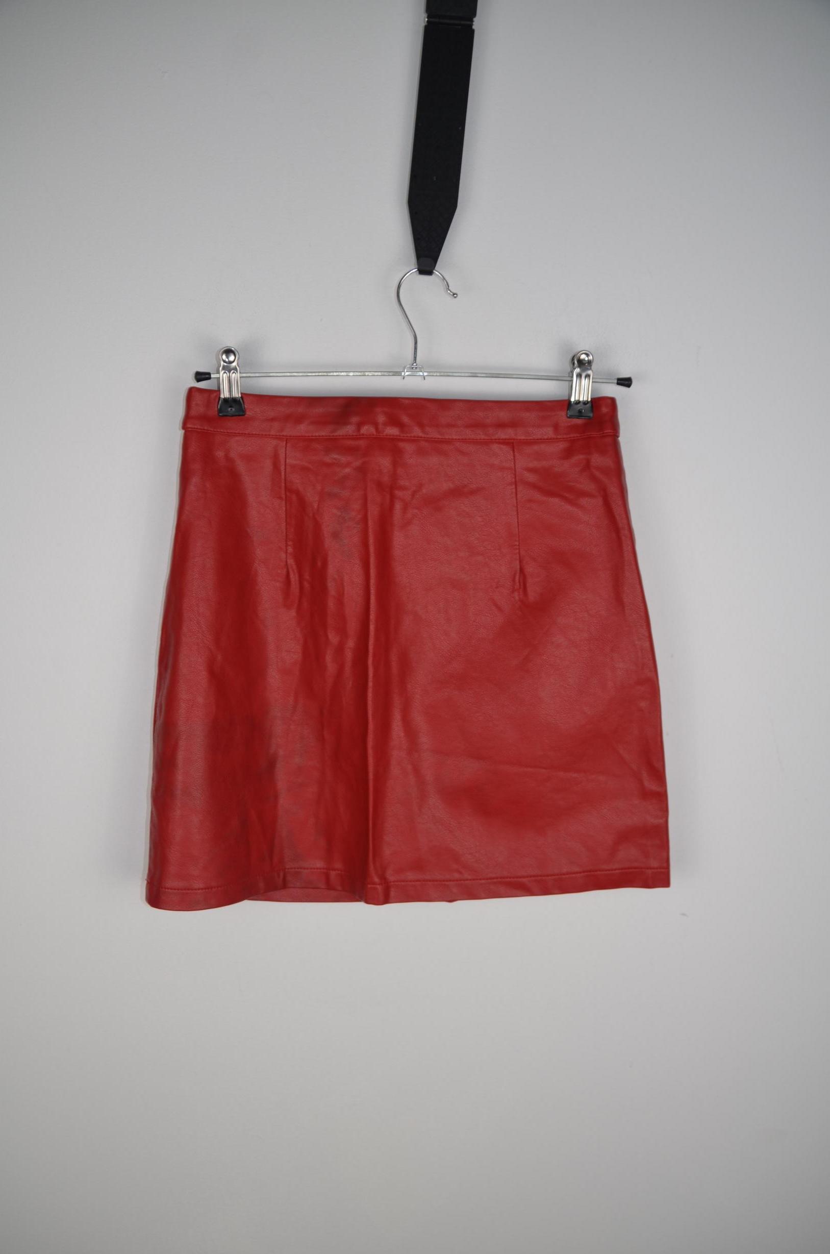 Thats So Fetch Womens Red Leather Skirt thumbnail 2