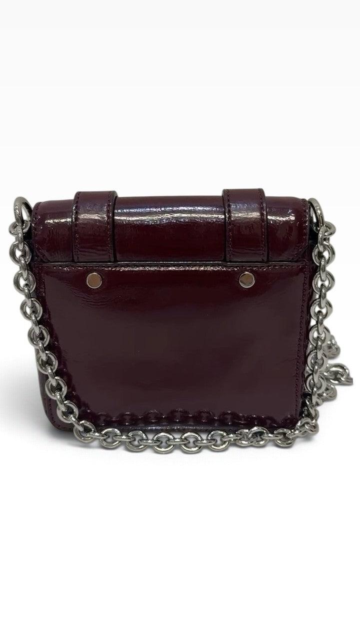 Versace Burgundy Lion Head Crossbody Bag thumbnail 3