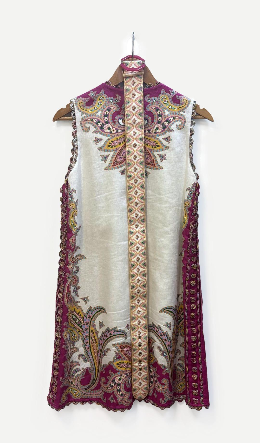 Zimmermann Pink White Paisley Dress 3 thumbnail 3