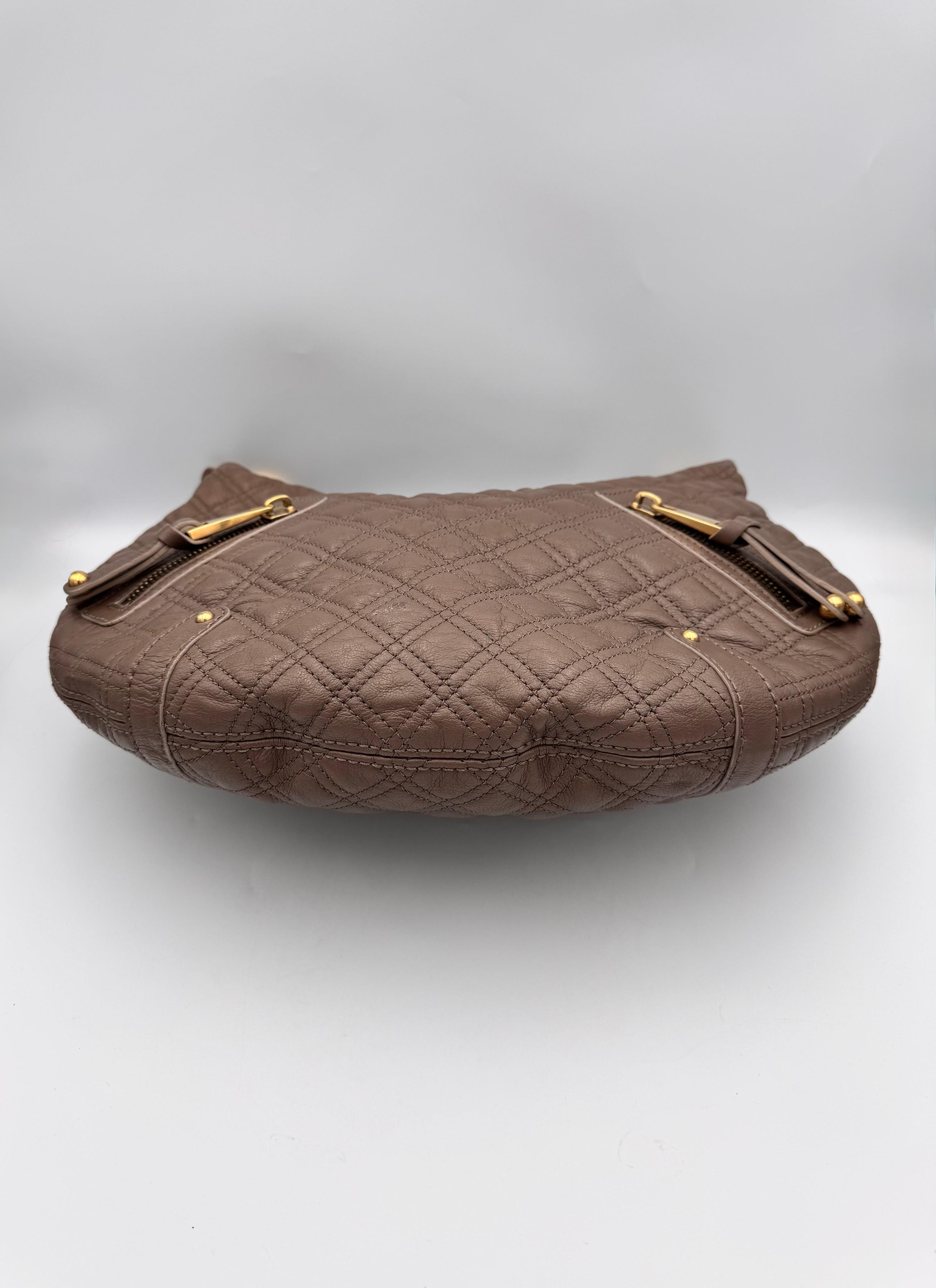 MARC JACOBS Hobo Banana Calf Leather Bag in Mouse thumbnail 15