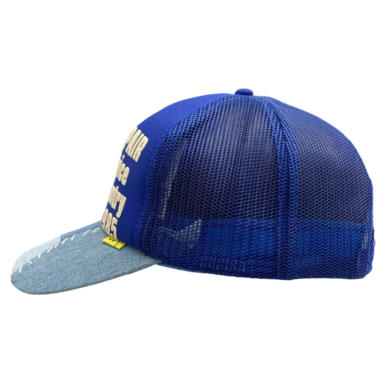 Kapital ‘Denim Repair Service' Denim Reconstruction Trucker Cap Blue/Light blue thumbnail 3