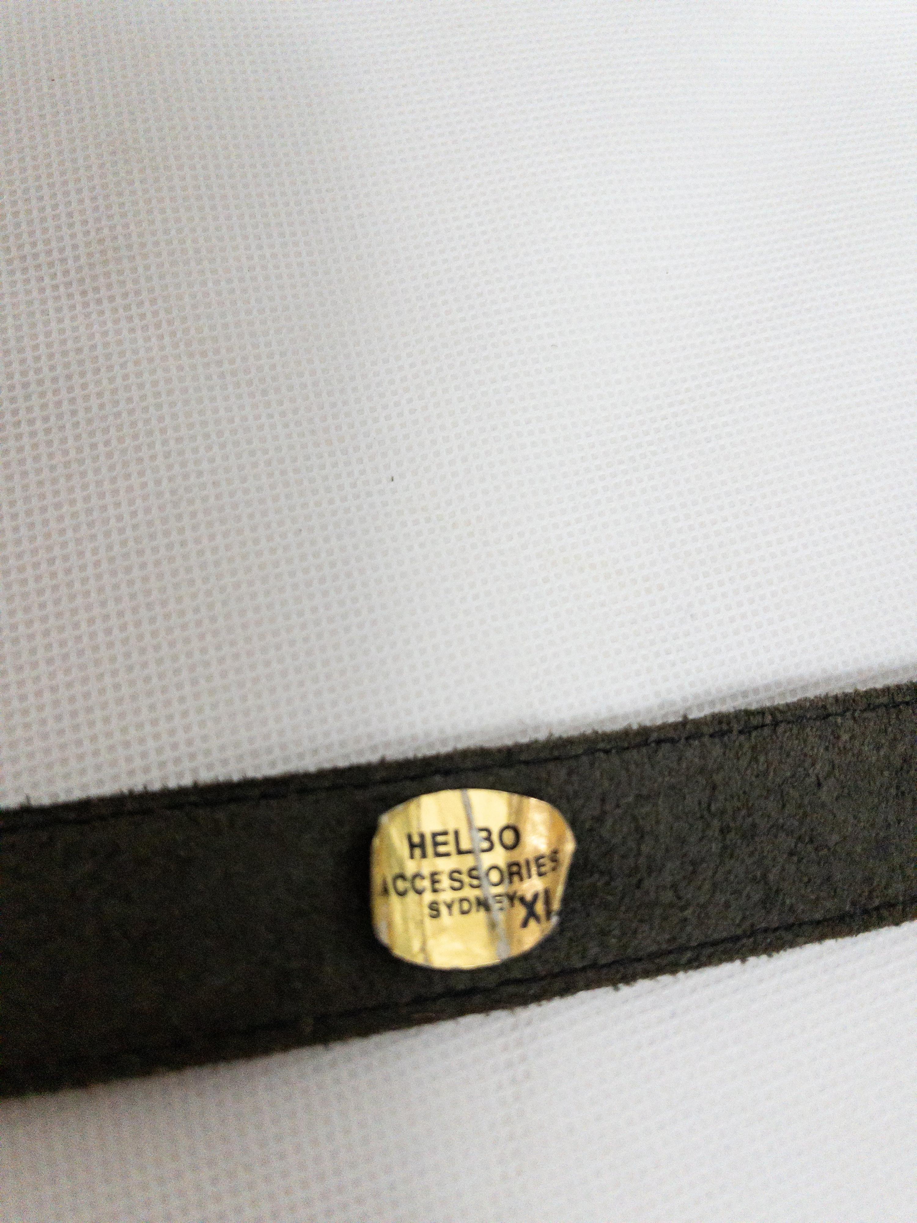 Vintage Black Leather Belt with Gold Hardware M/L thumbnail 4