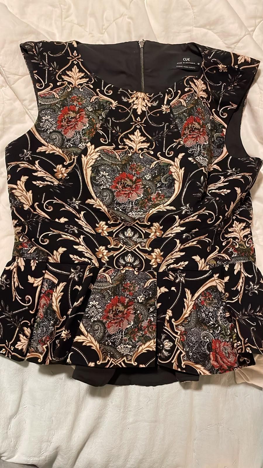 Cue Multicolour Patterned Peplum Top 12