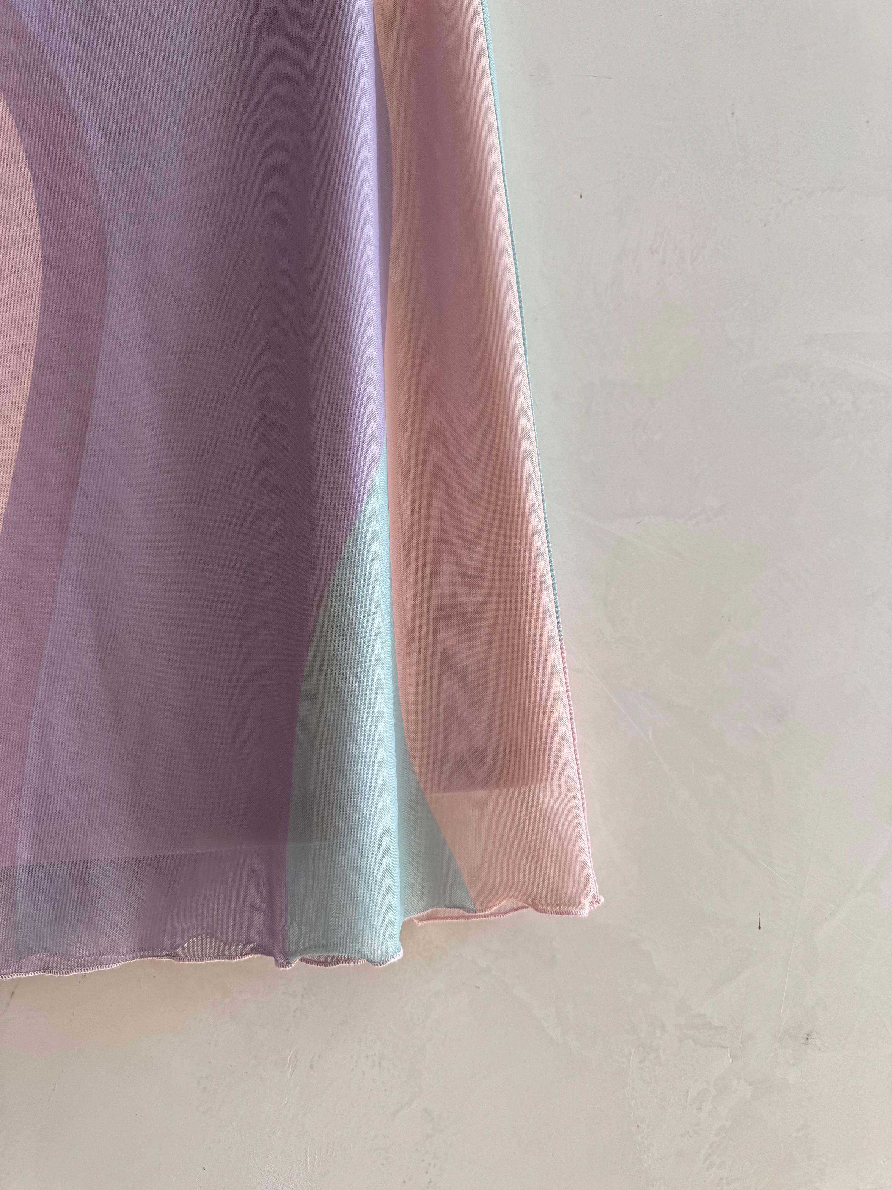 Mint Vanilla Pastel Mesh Skirt thumbnail 3