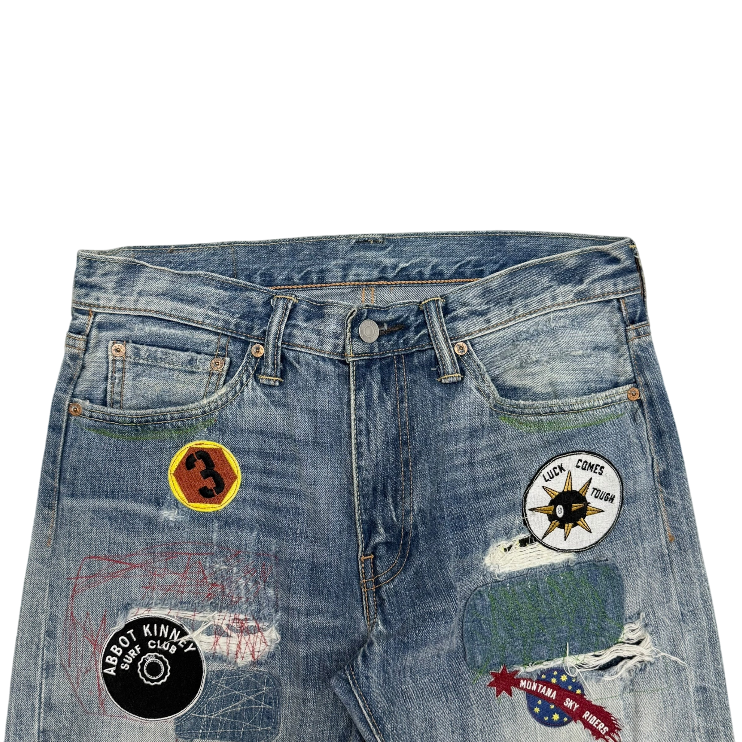 Levi’s 513 Custom Patchwork Jeans (Size 31”) thumbnail 2