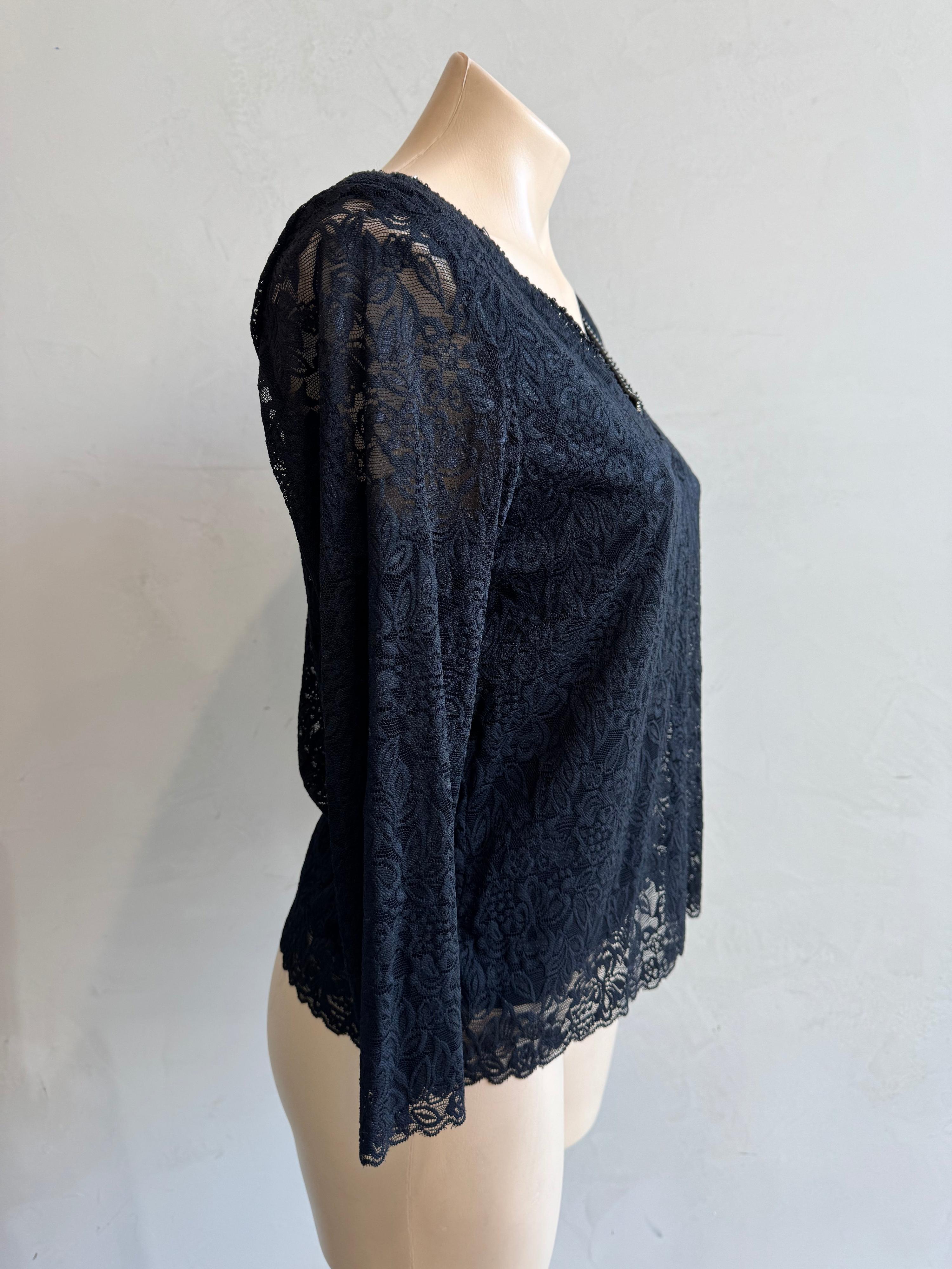 Vintage Silhouette lace top - size L thumbnail 5