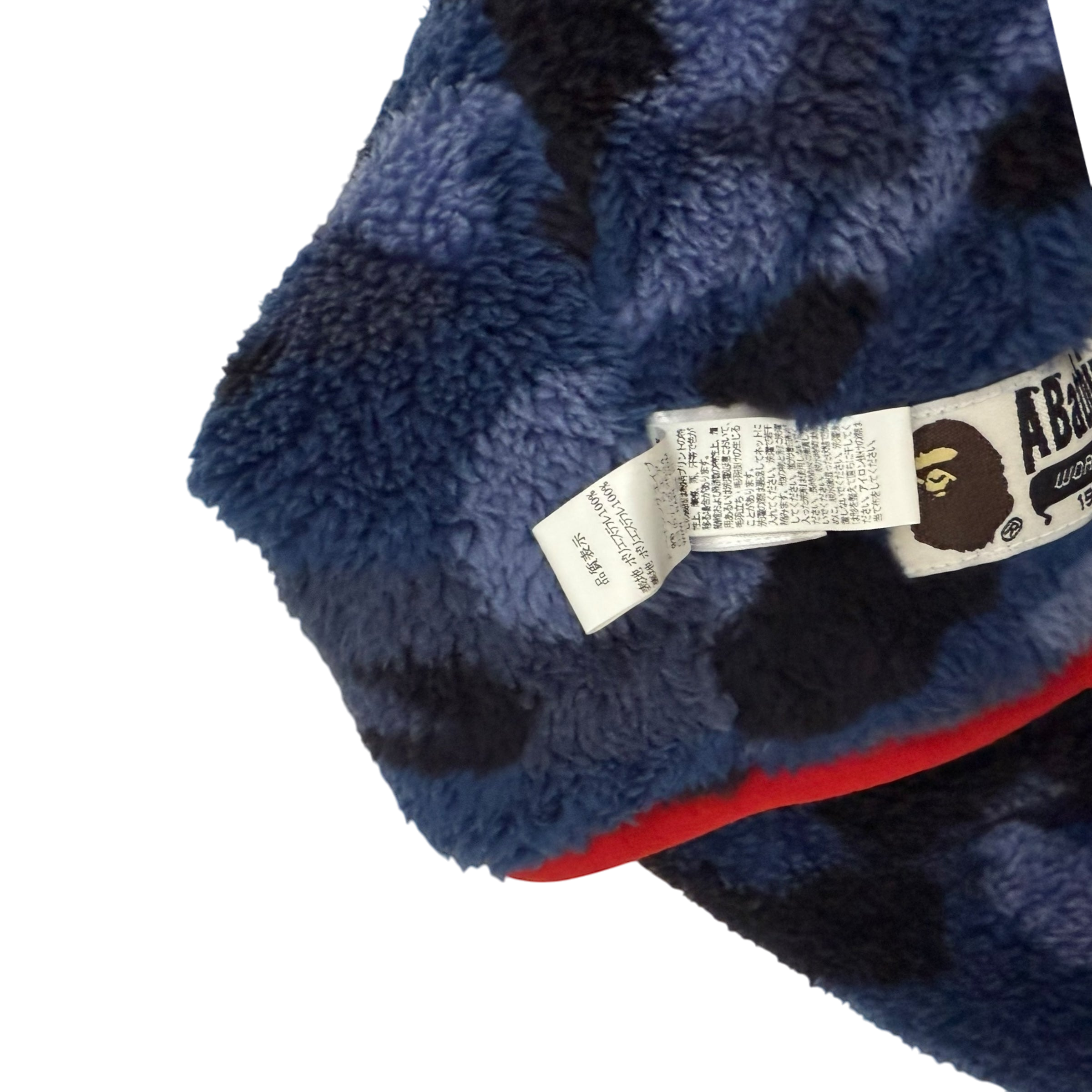 BAPE (A Bathing Ape) Fleece Scarf Red/Blue thumbnail 6