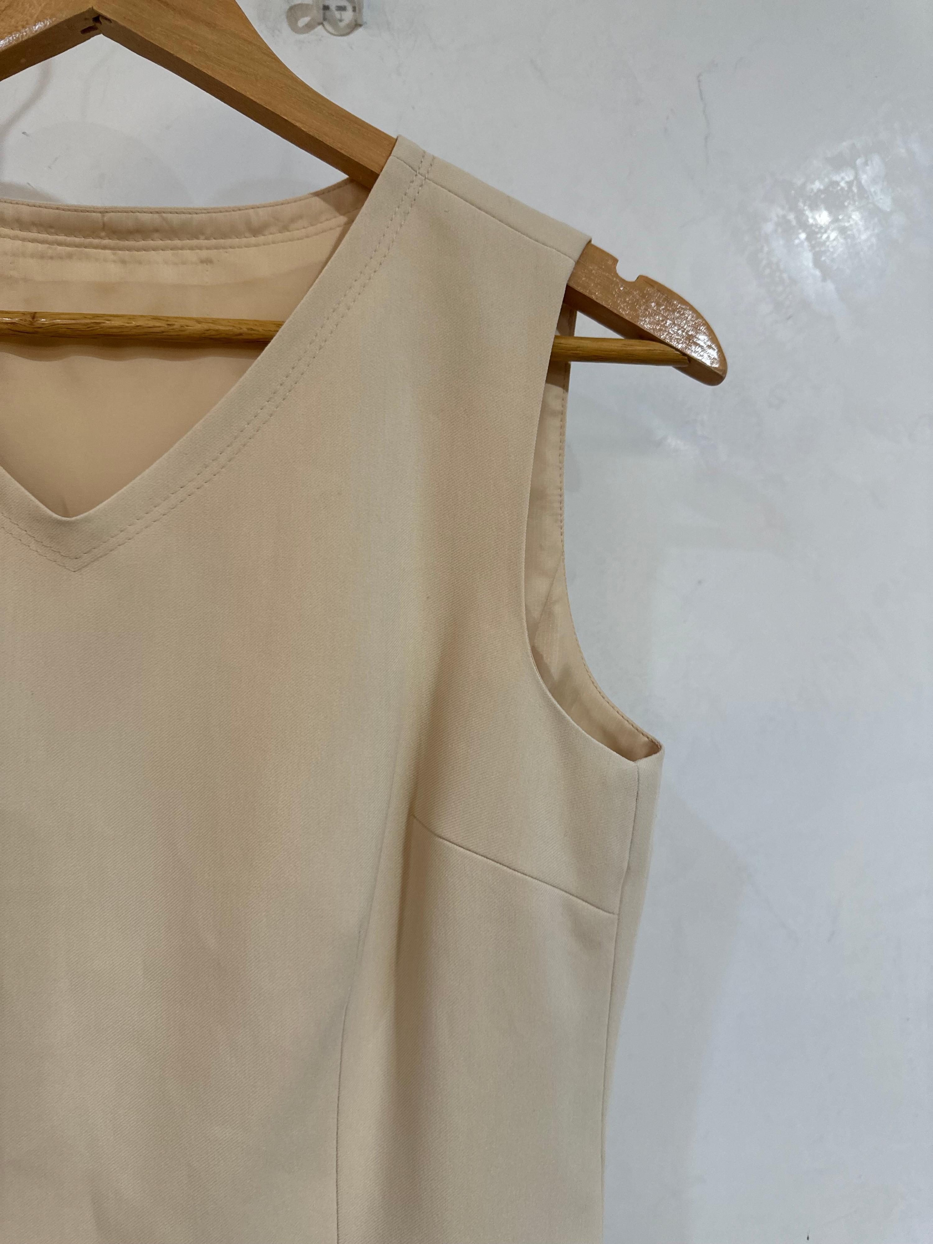 Vintage Beige Vest Top S thumbnail 4