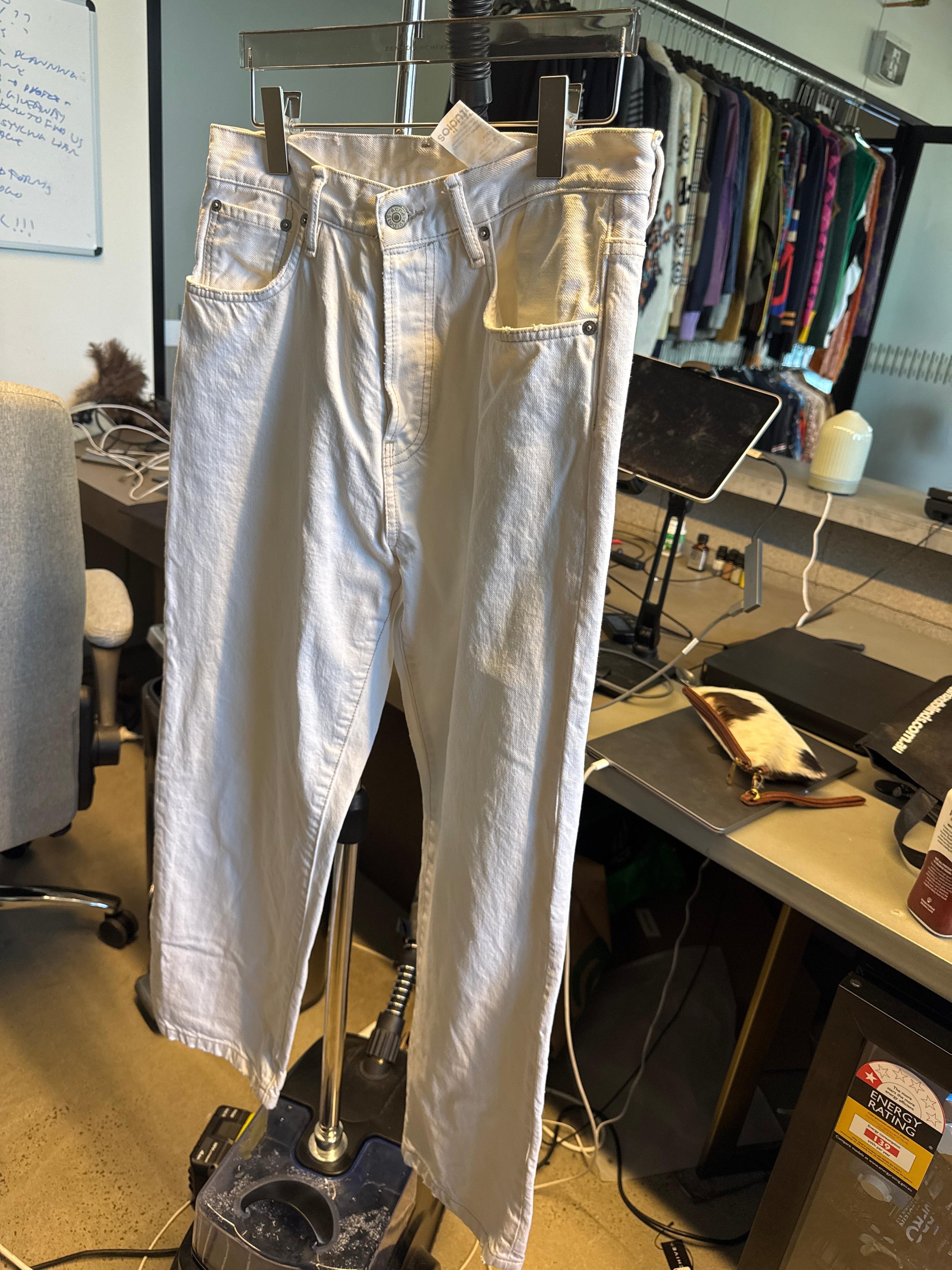 Acne Studios Waist Tie Jeans White (Size 28”)