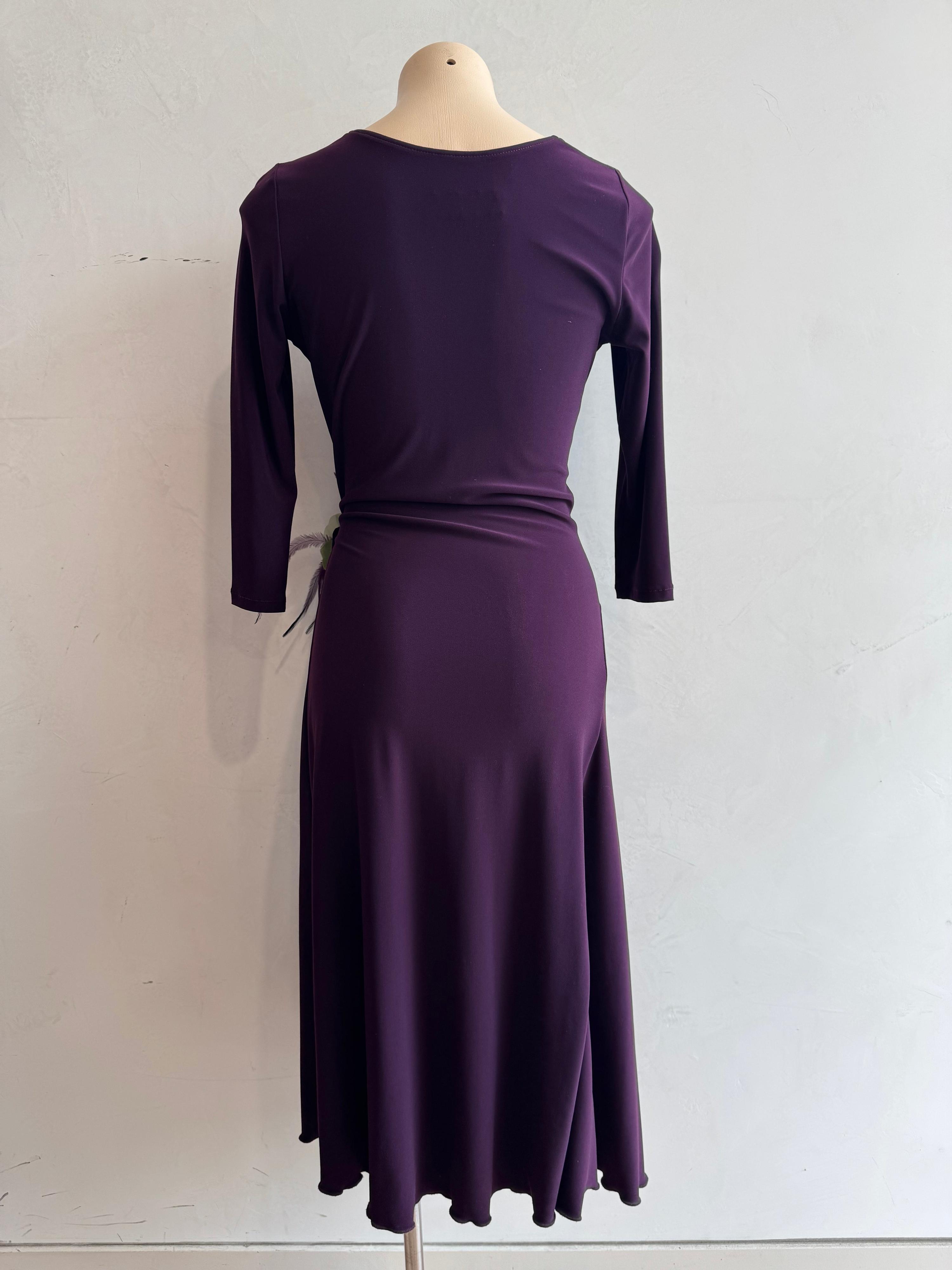 Gerry Shaw purple wrap dress size 8 thumbnail 6