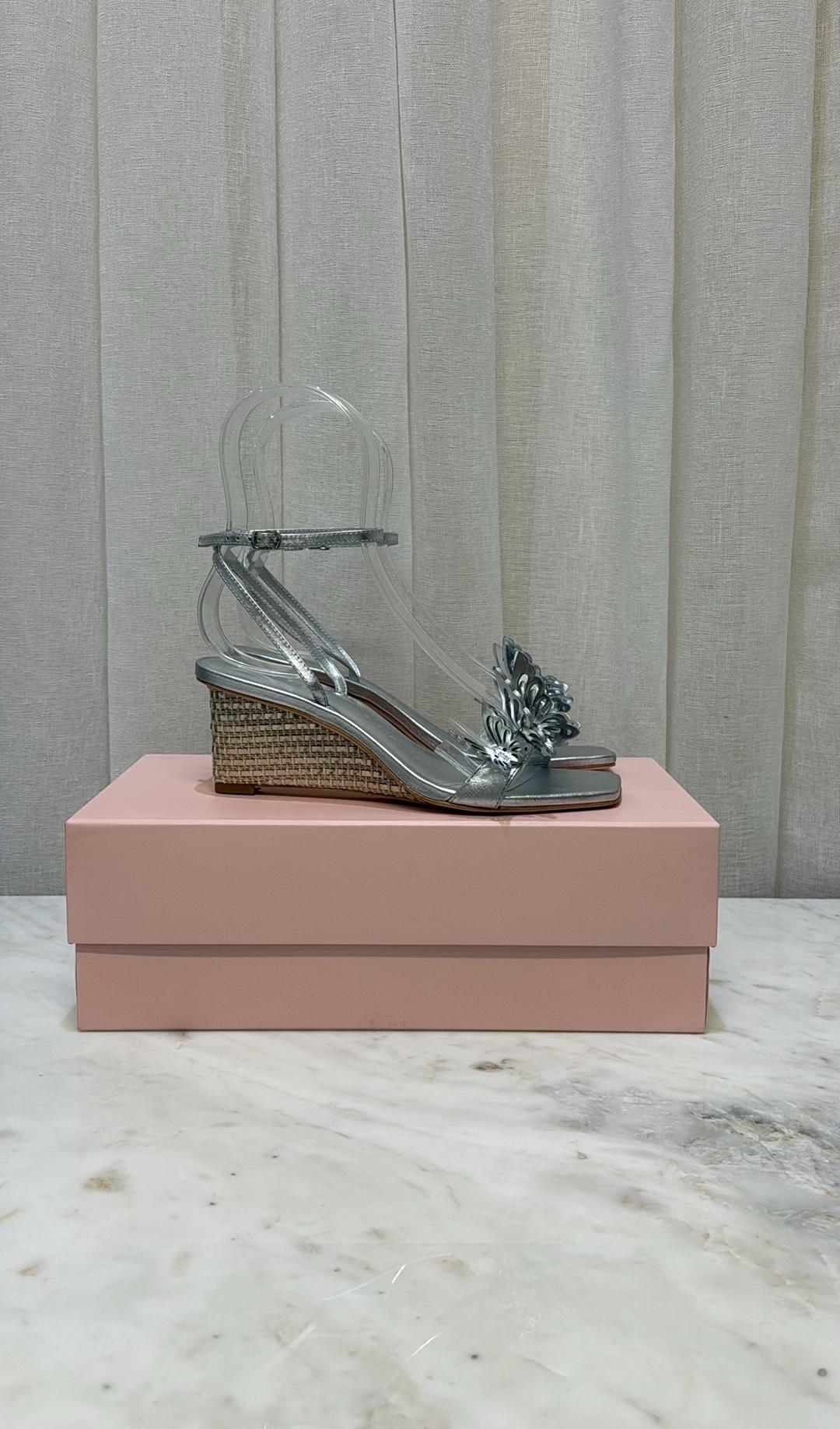 Sophia Webster Silver Butterfly Sandal 37.5 thumbnail 5