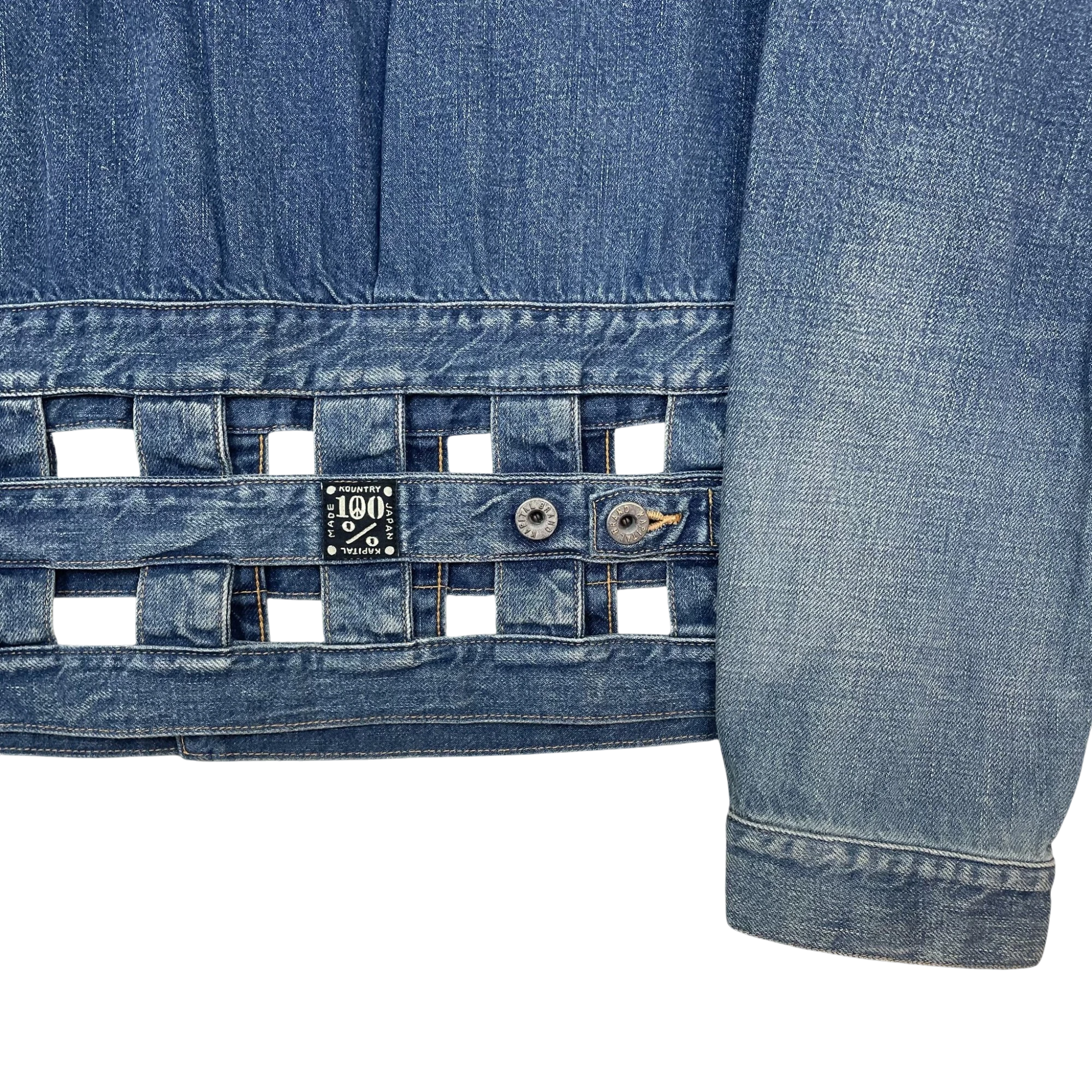 Kapital Windowpane 1st Woven Denim Jacket Blue (Size 4/XL) thumbnail 6
