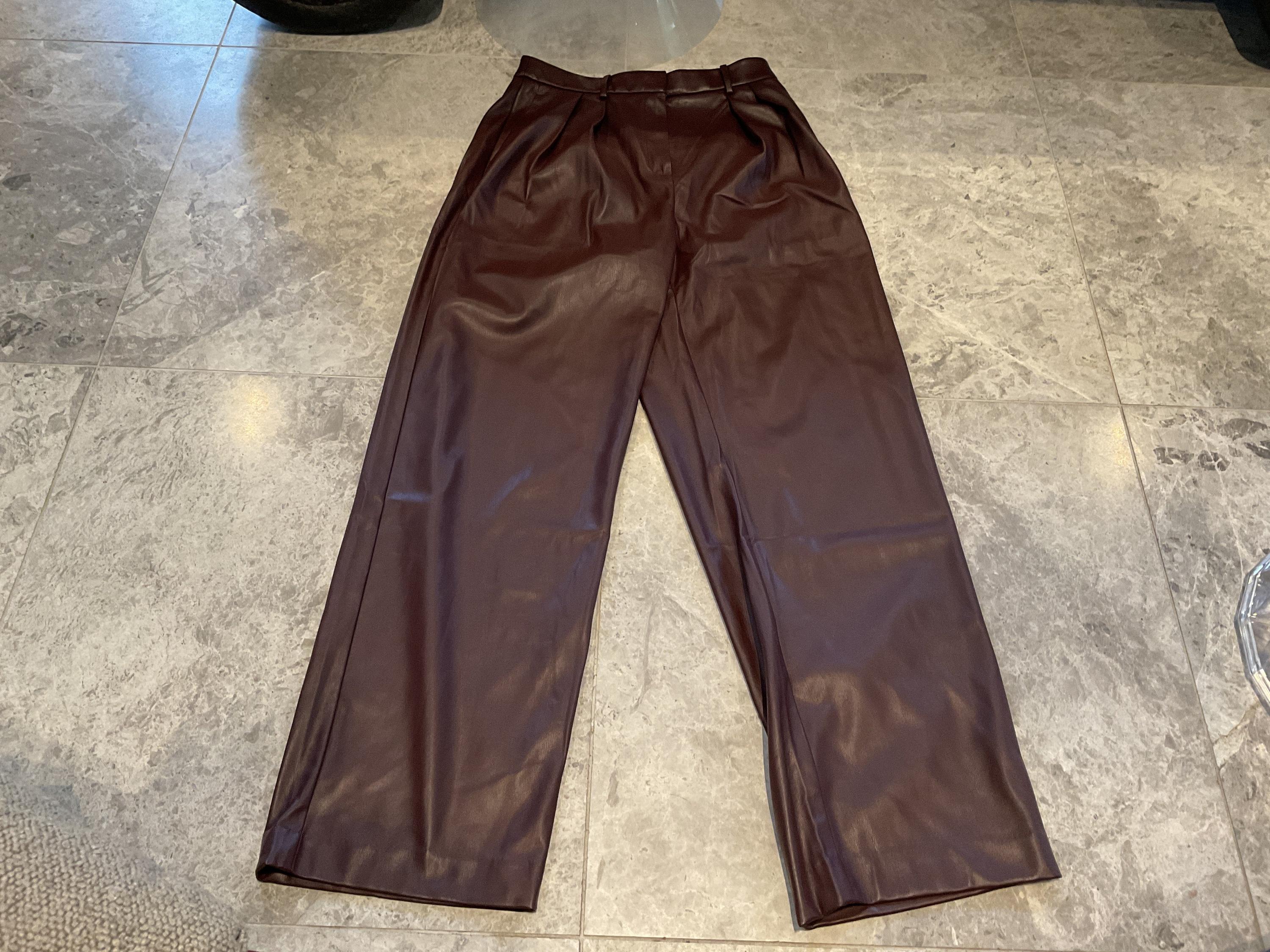 Baby Boo Burgundy Faux Leather Pants S