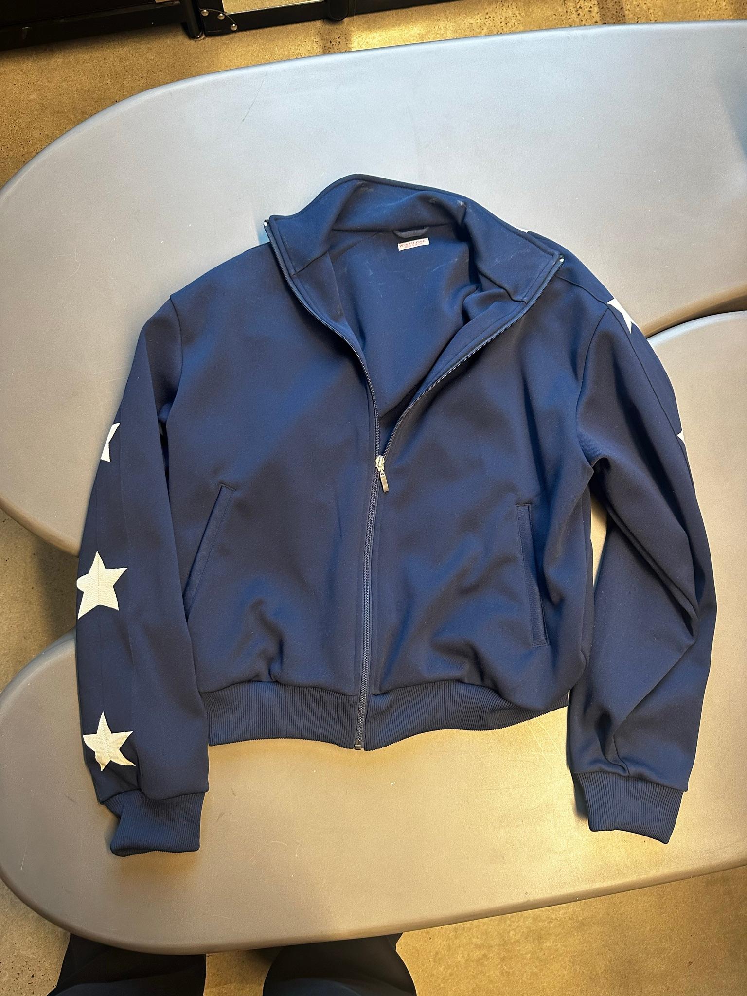 Kapital Smooth Jersey Stuntman Star Track Jacket Navy (Size 2/M)