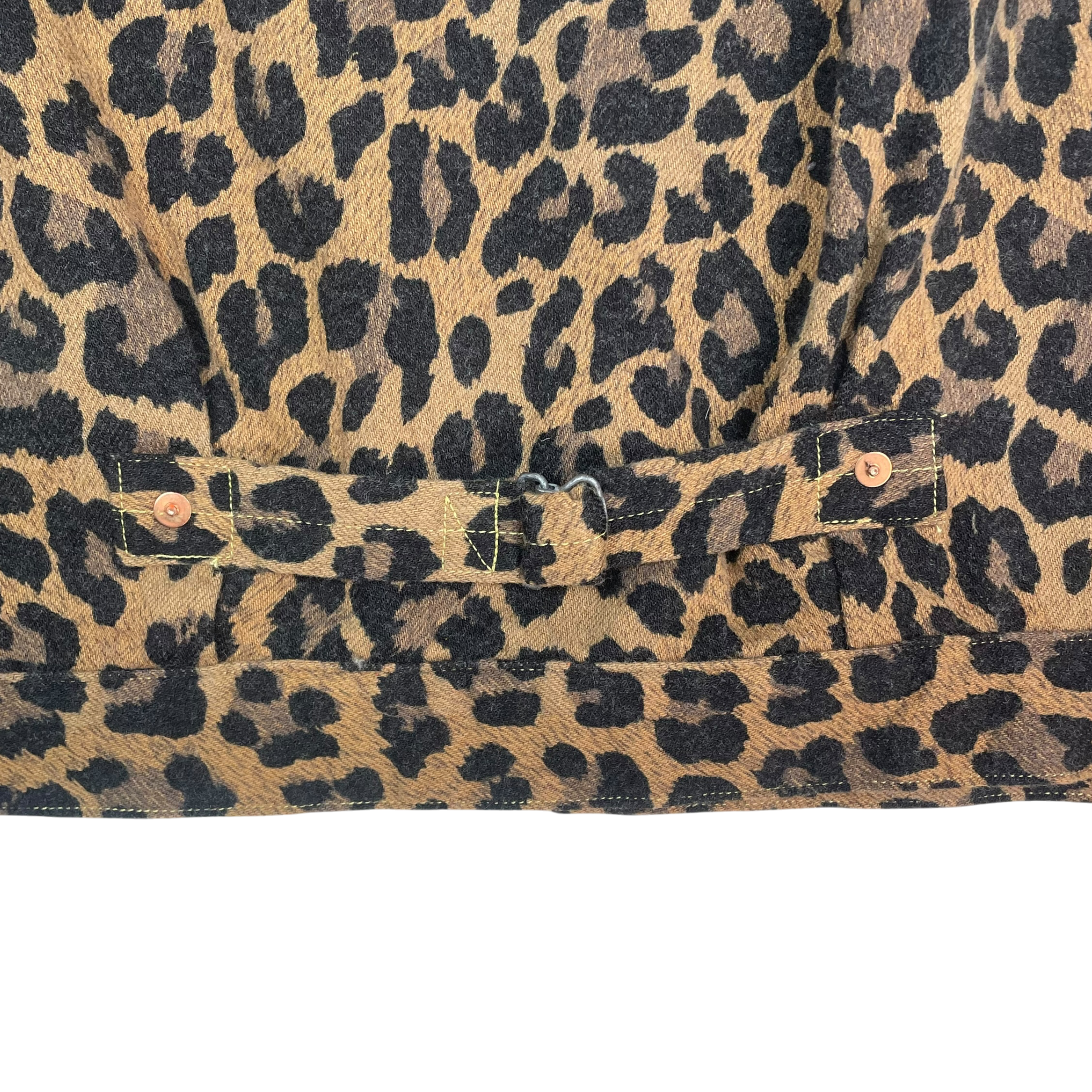 Kapital Kountry Leopard Print Wool Blend Twill Jacket Yellow/Black (Size 4/L-XL) thumbnail 4