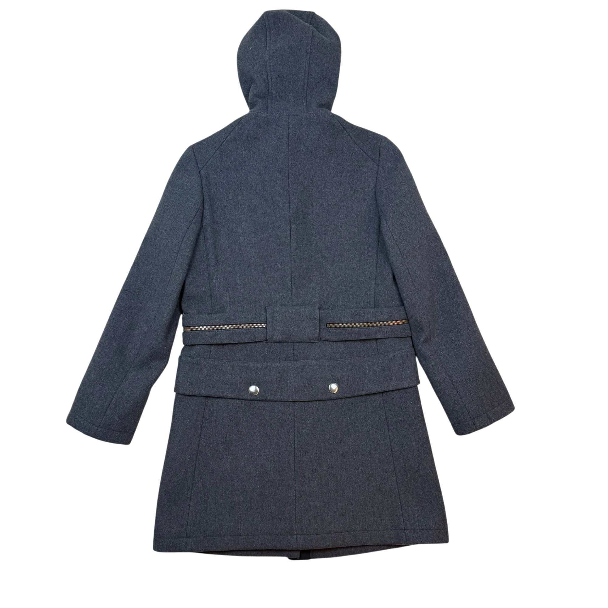 Miu Miu FW98 Hooded Wool Coat Grey (Size 38) thumbnail 3