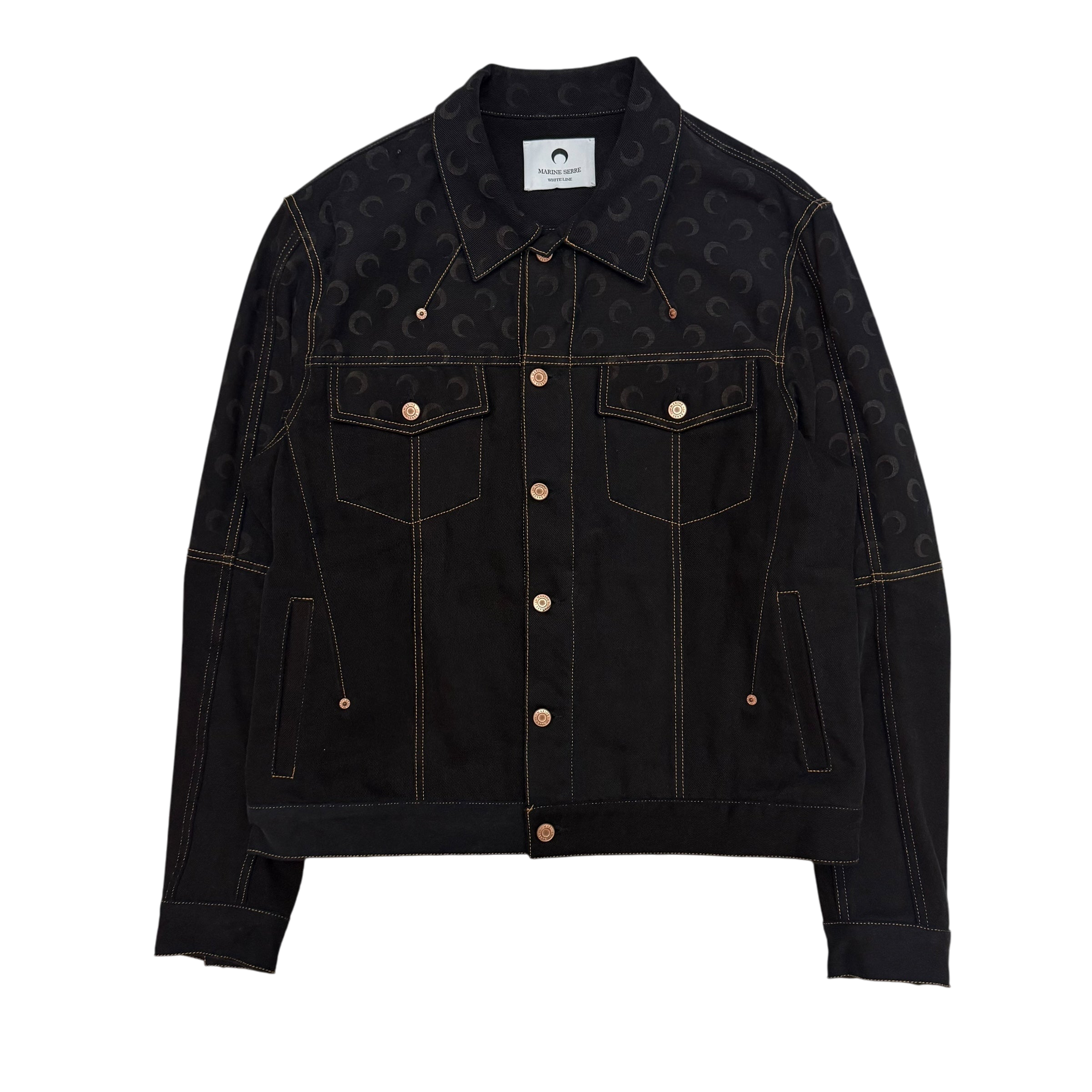 Marine Serre FW22 Crescent Moon Denim Jacket Black (Fits L)