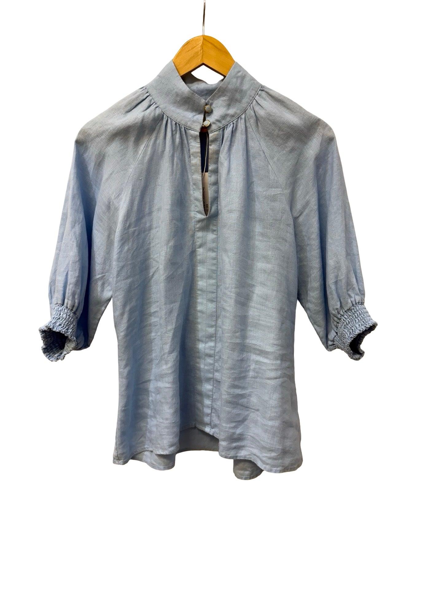 The Dreamer Lab Blue Linen Top 0