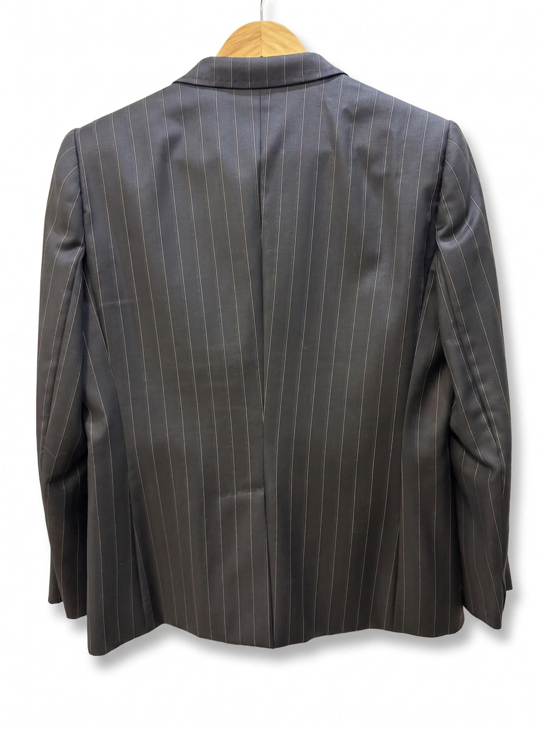 Dolce & Gabbana Black Pinstripe Wool Blazer 46 thumbnail 2