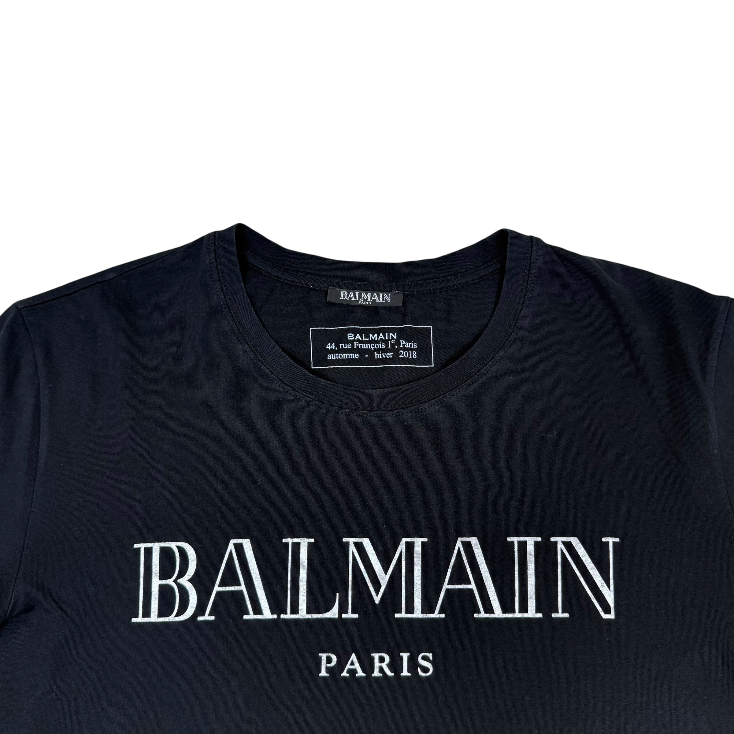 Balmain Paris Reflective Logo Straight Fit T-Shirt Black (Fits M-L) thumbnail 2