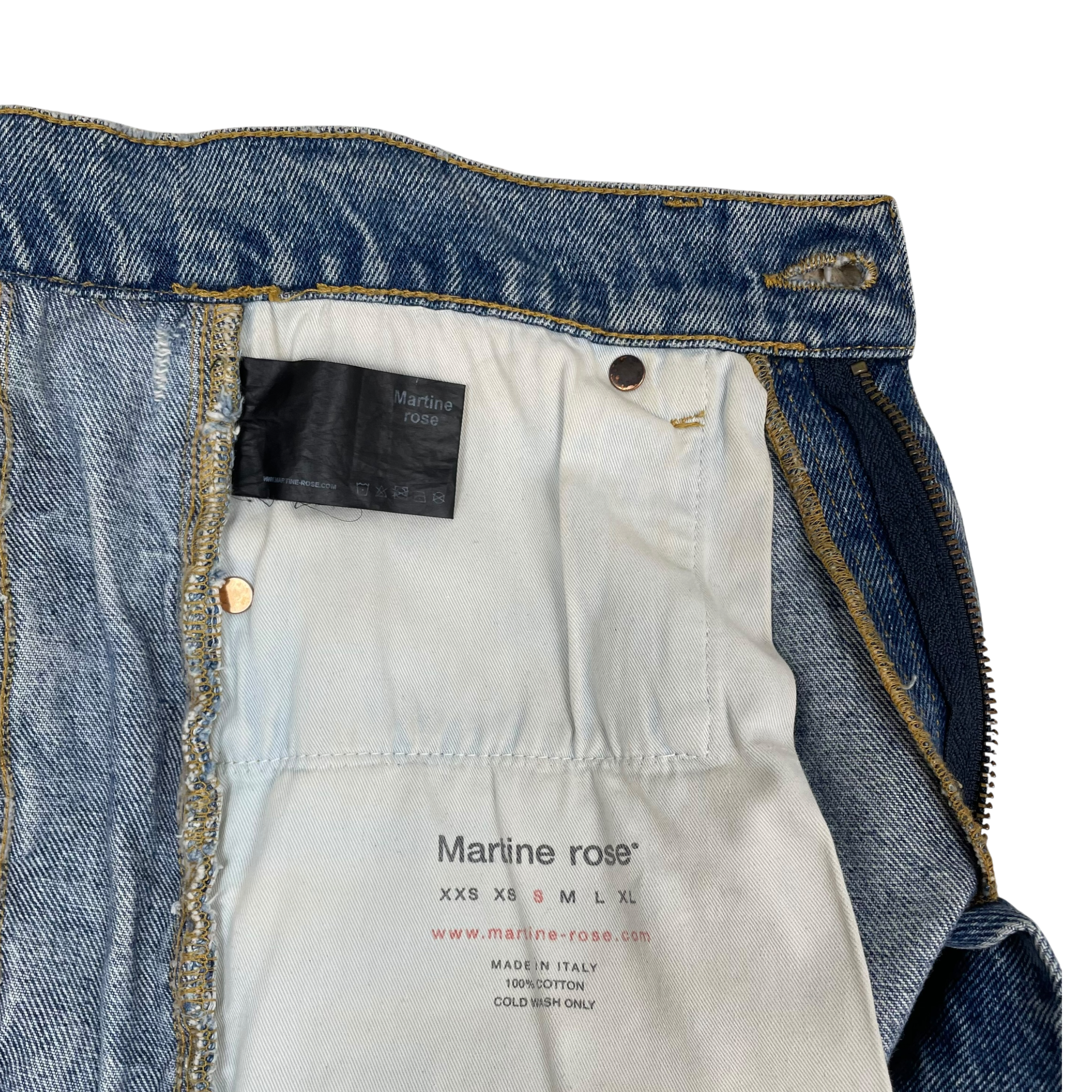 Martine Rose Lace-Up Denim Jeans Blue (Size S) thumbnail 4