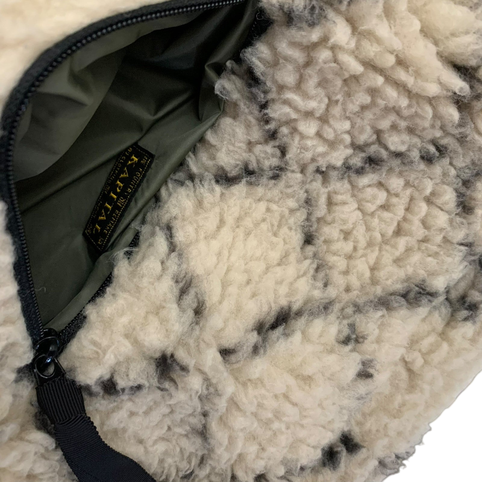 Kapital Do-Gi Sashiko Reversible Boa Fleece Jacket ‘Ecru’ (Size XL) thumbnail 4