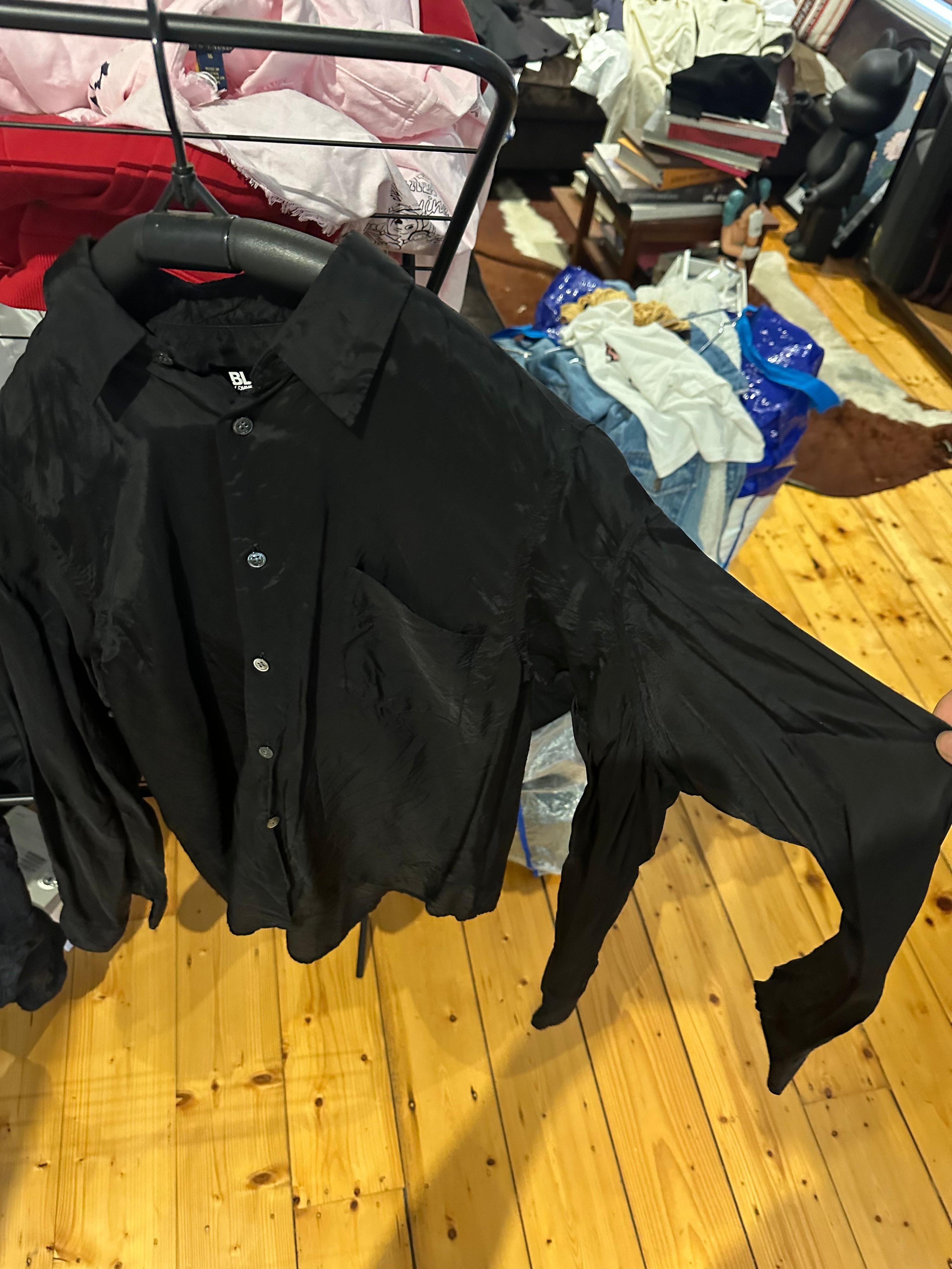 Comme Des Garçons Black AW22 Double Sleeve Button-Up Shirt Black (Size S)