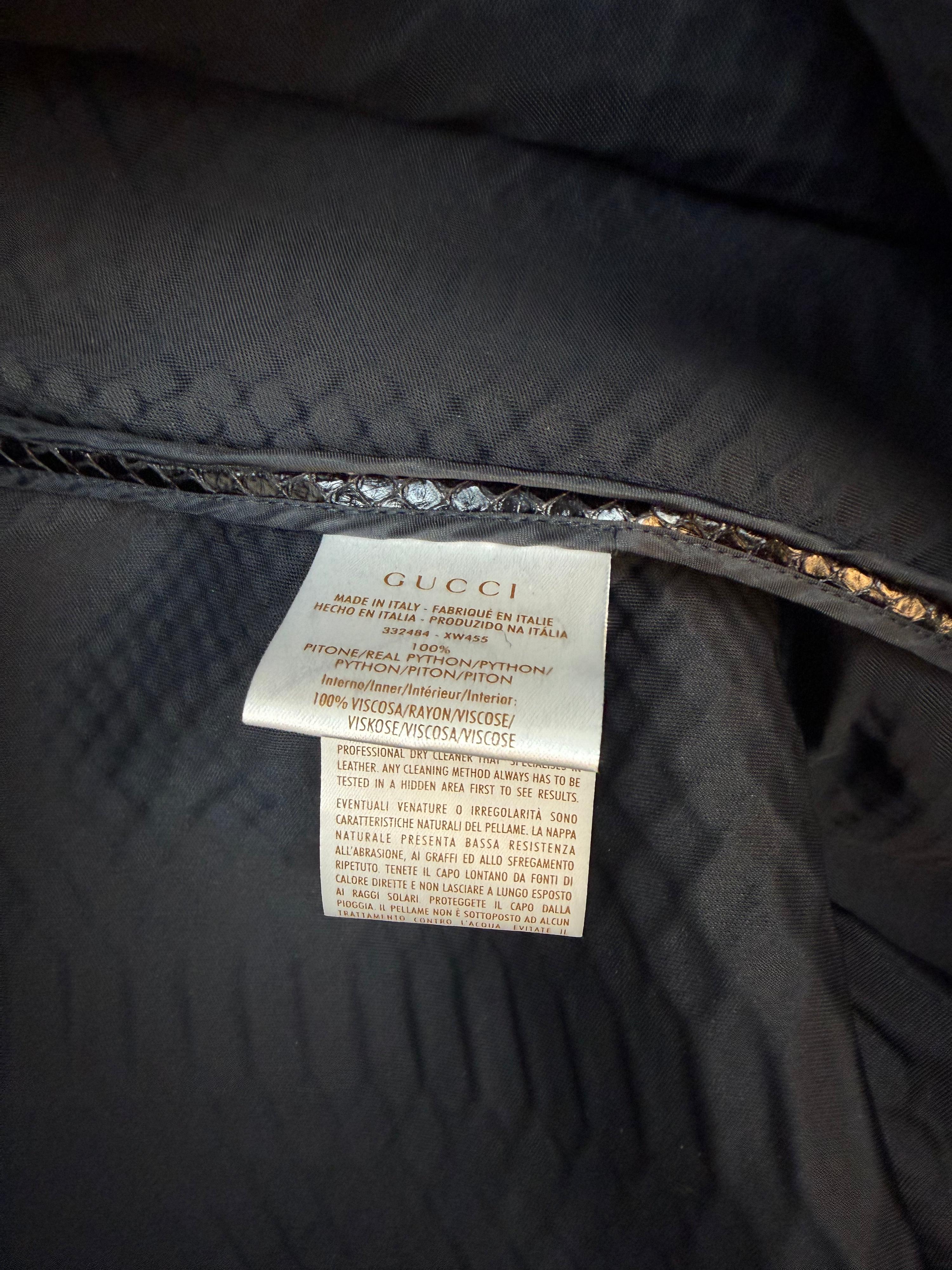2004 Tom Ford Era Gucci Genuine Python Top Black (Size 40) thumbnail 3