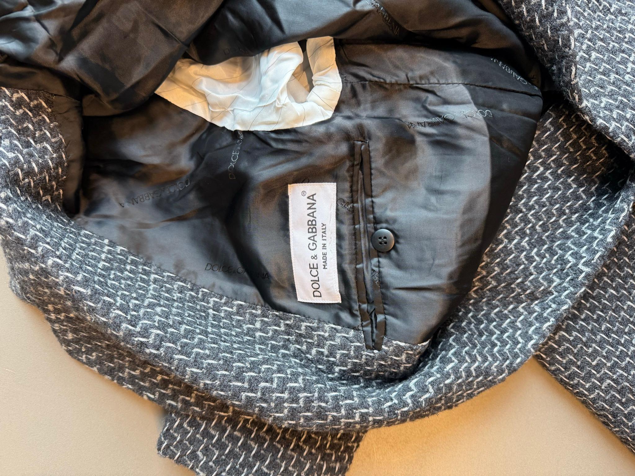 Dolce & Gabbana Tweed Blazer Grey (Size 54) thumbnail 4