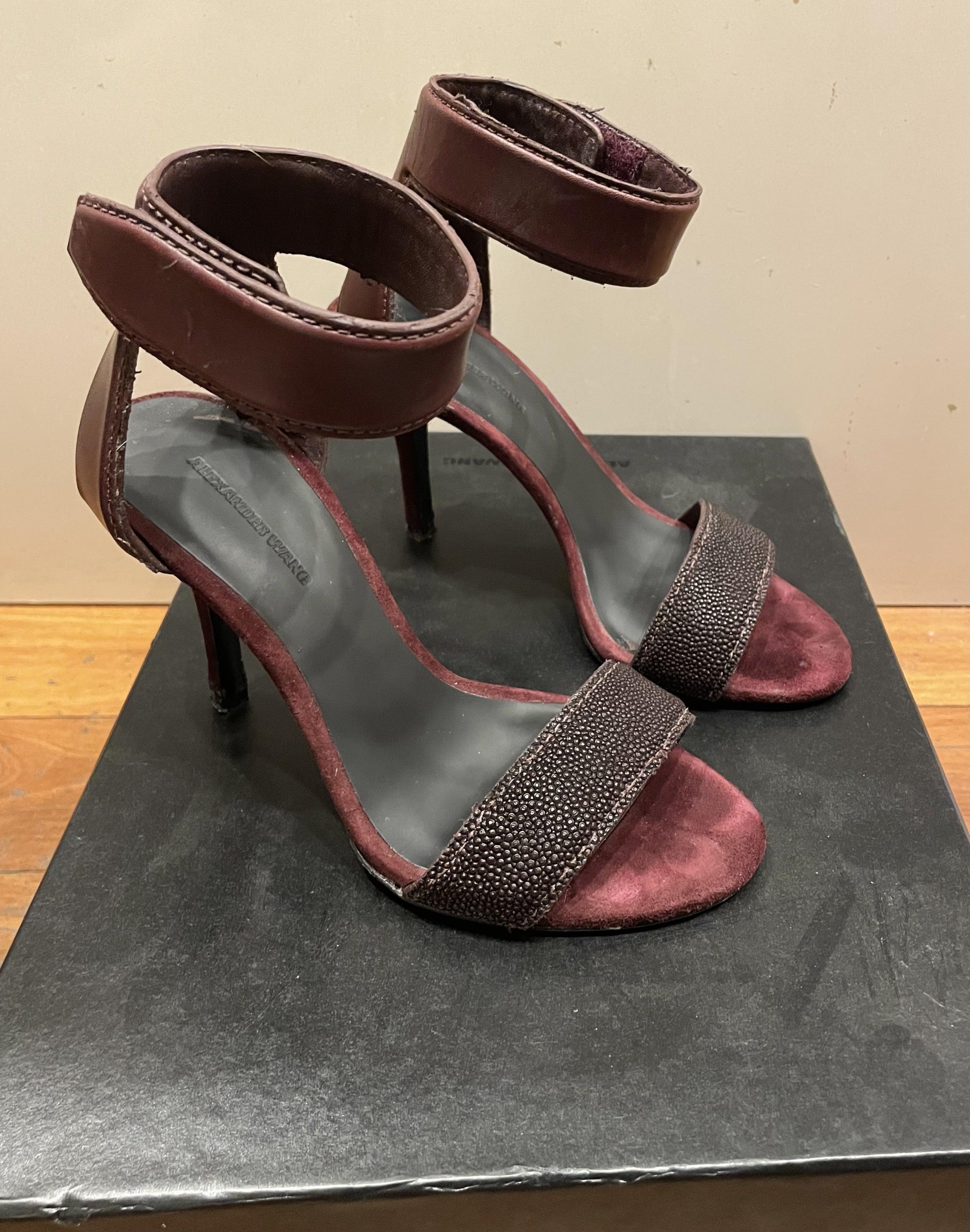 Alexander Wang Burgundy Sandals 36 WB