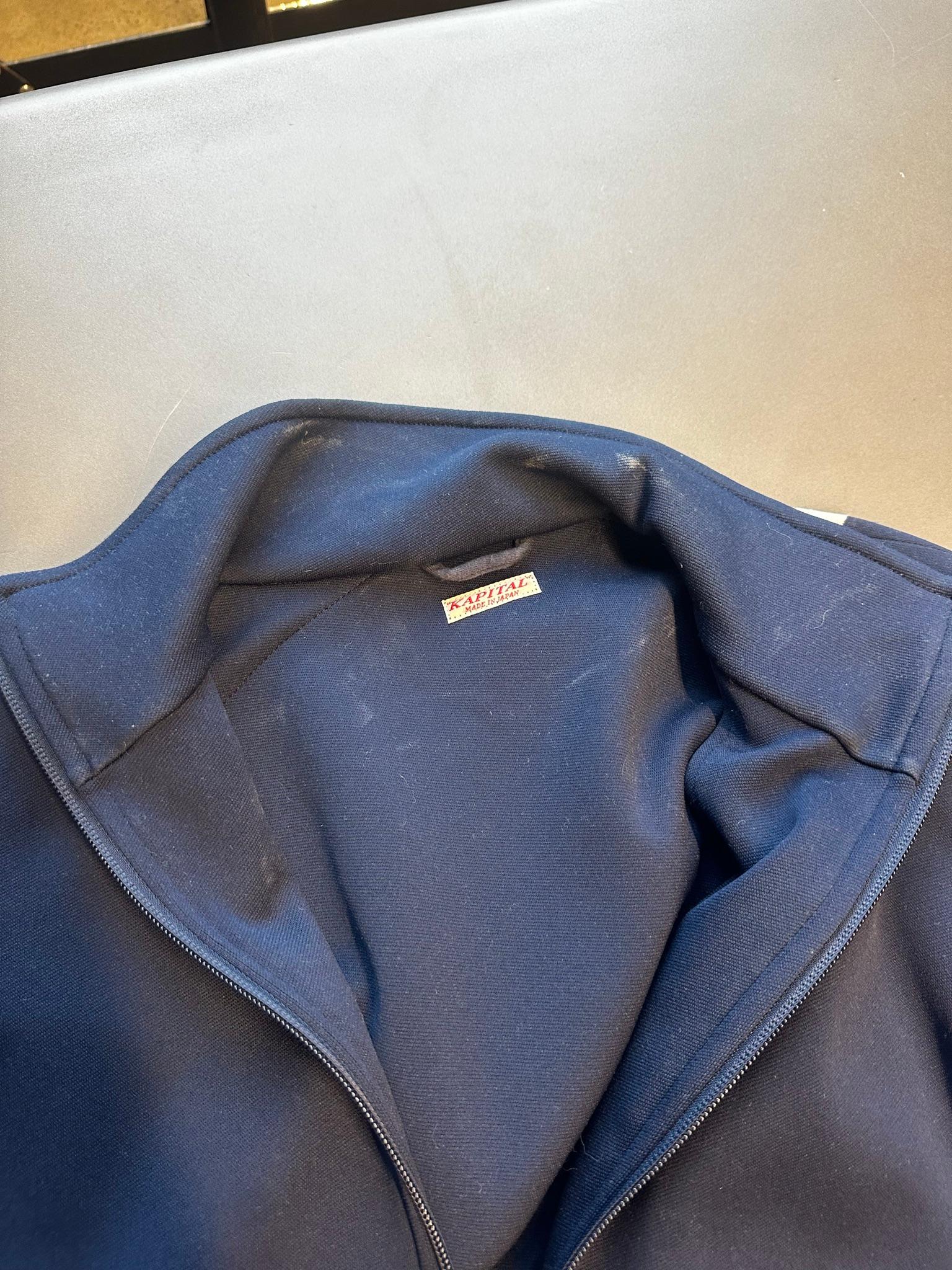 Kapital Smooth Jersey Stuntman Star Track Jacket Navy (Size 2/M) thumbnail 2