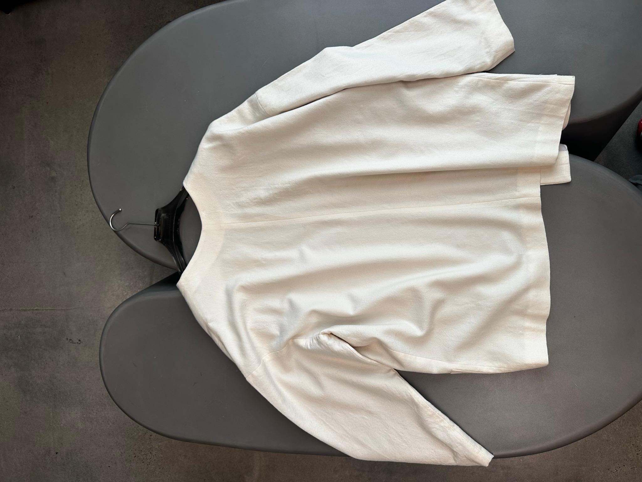Haider Ackermann Collarless Wool Jacket Cream (Size 40) thumbnail 6
