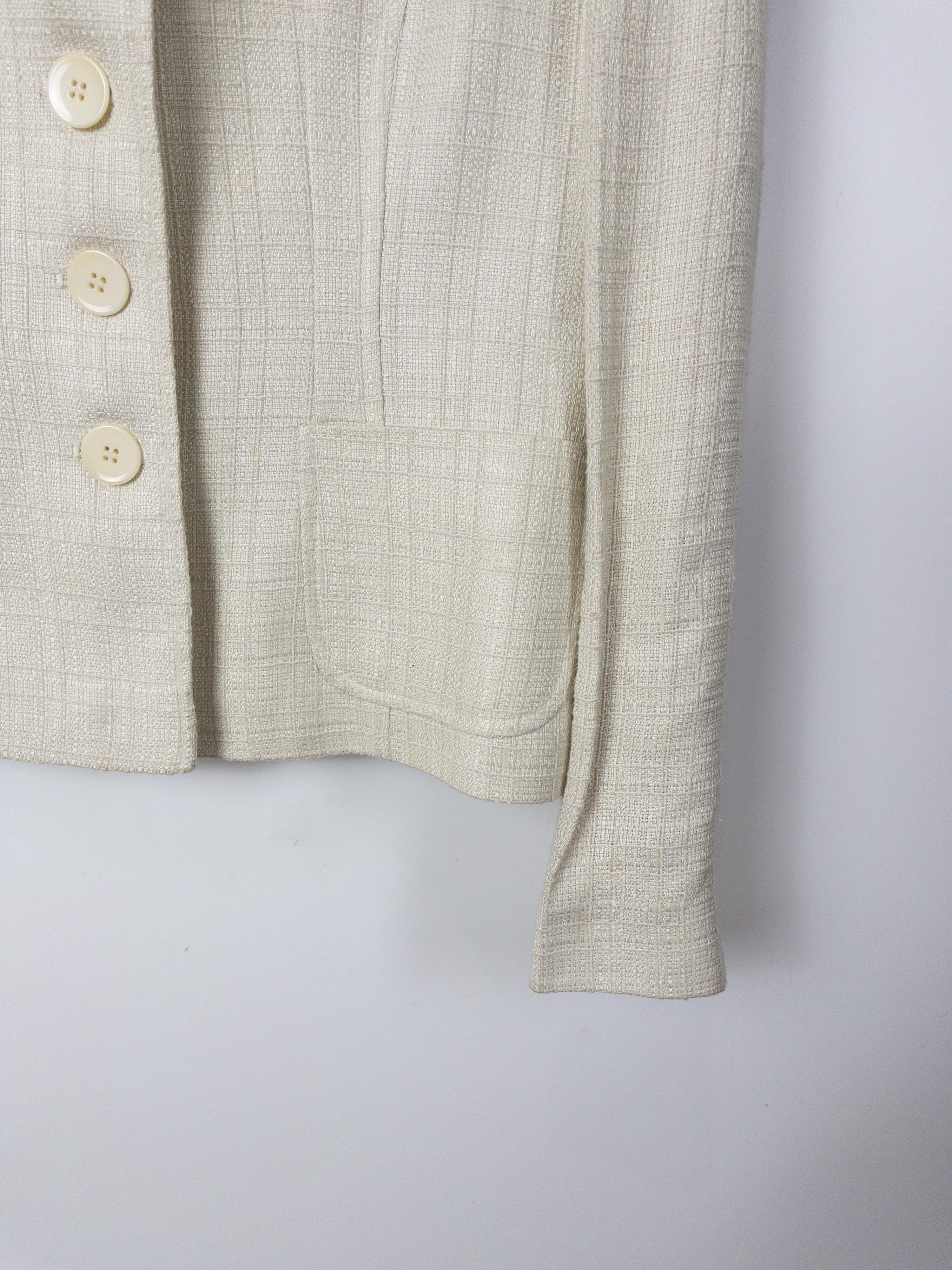 NEXT Round Collar Cream Jacket Size 10 thumbnail 7