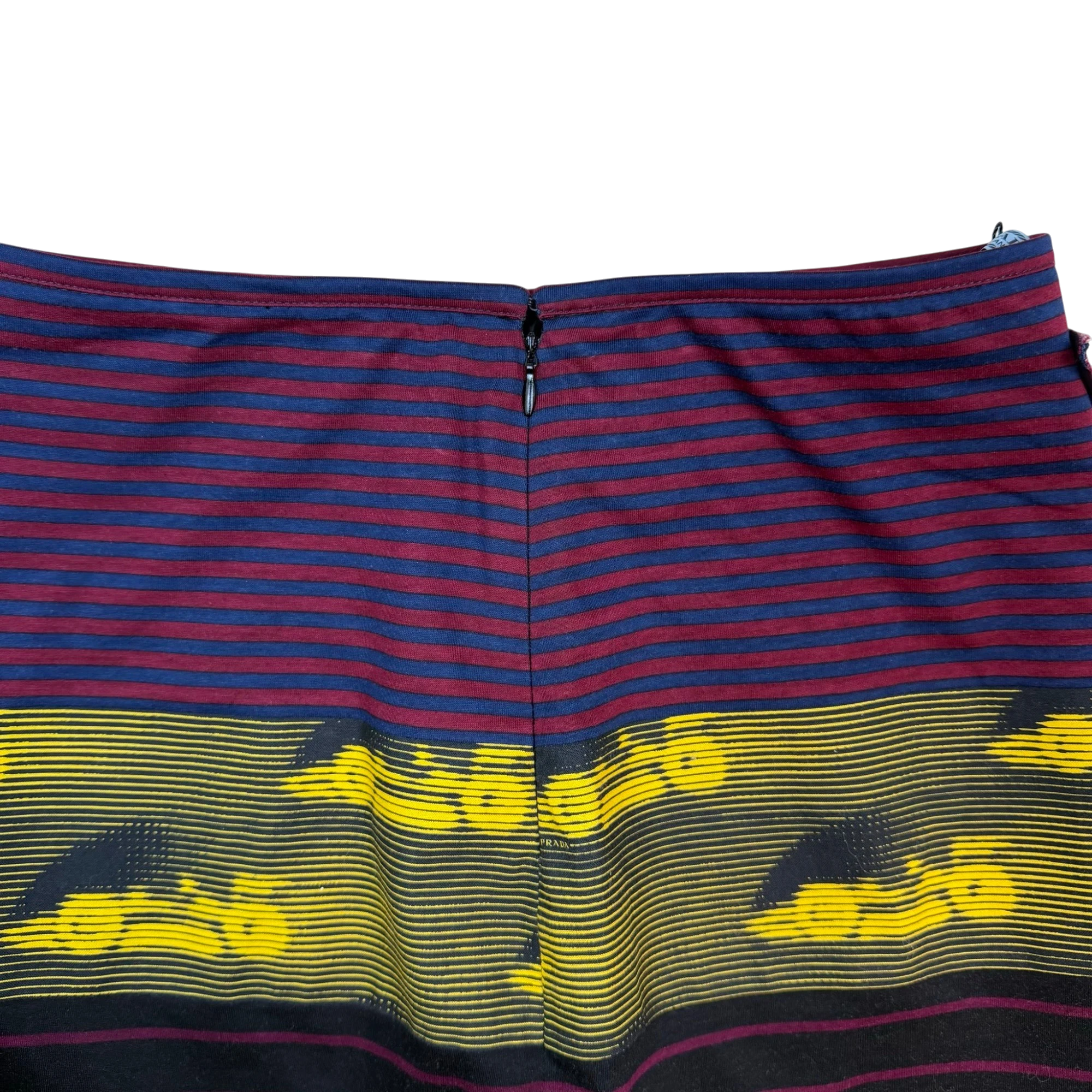 Prada SS15 Knit Docking Textile Skirt Black Multi (Size 40) thumbnail 7