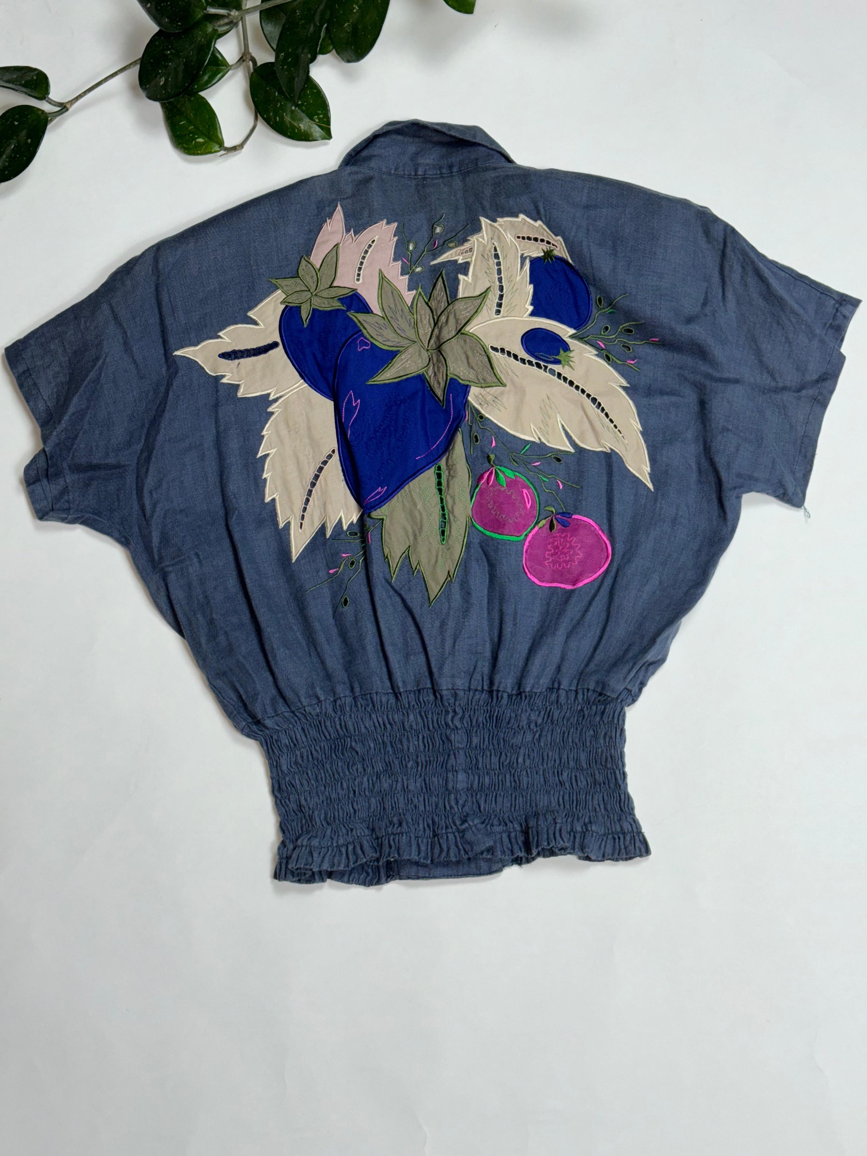 Girogio Embroidered Cinched Blouse thumbnail 2