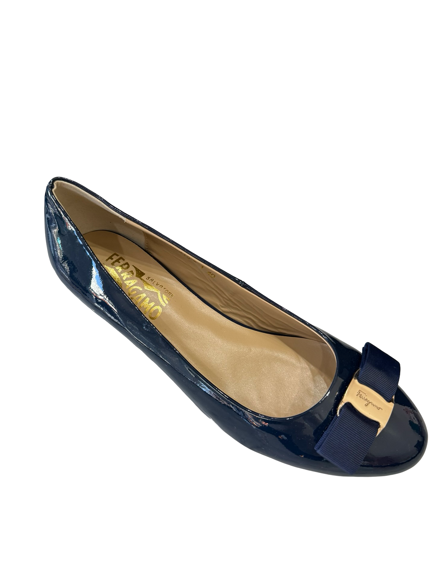 Ferragamo Navy Patent Pump 40 WDB thumbnail 5